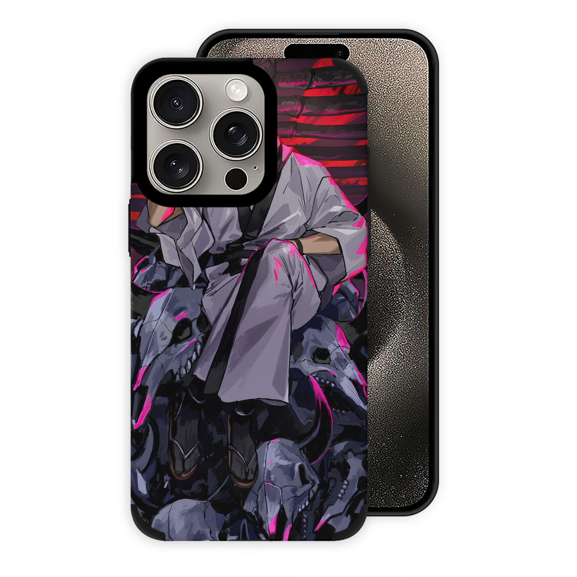 （画像用） 呪術廻戦 Jujutsu Kaisen 【iPhone15ProMax対応】 PUレザー スマホケース 耐衝撃＆黄変防止