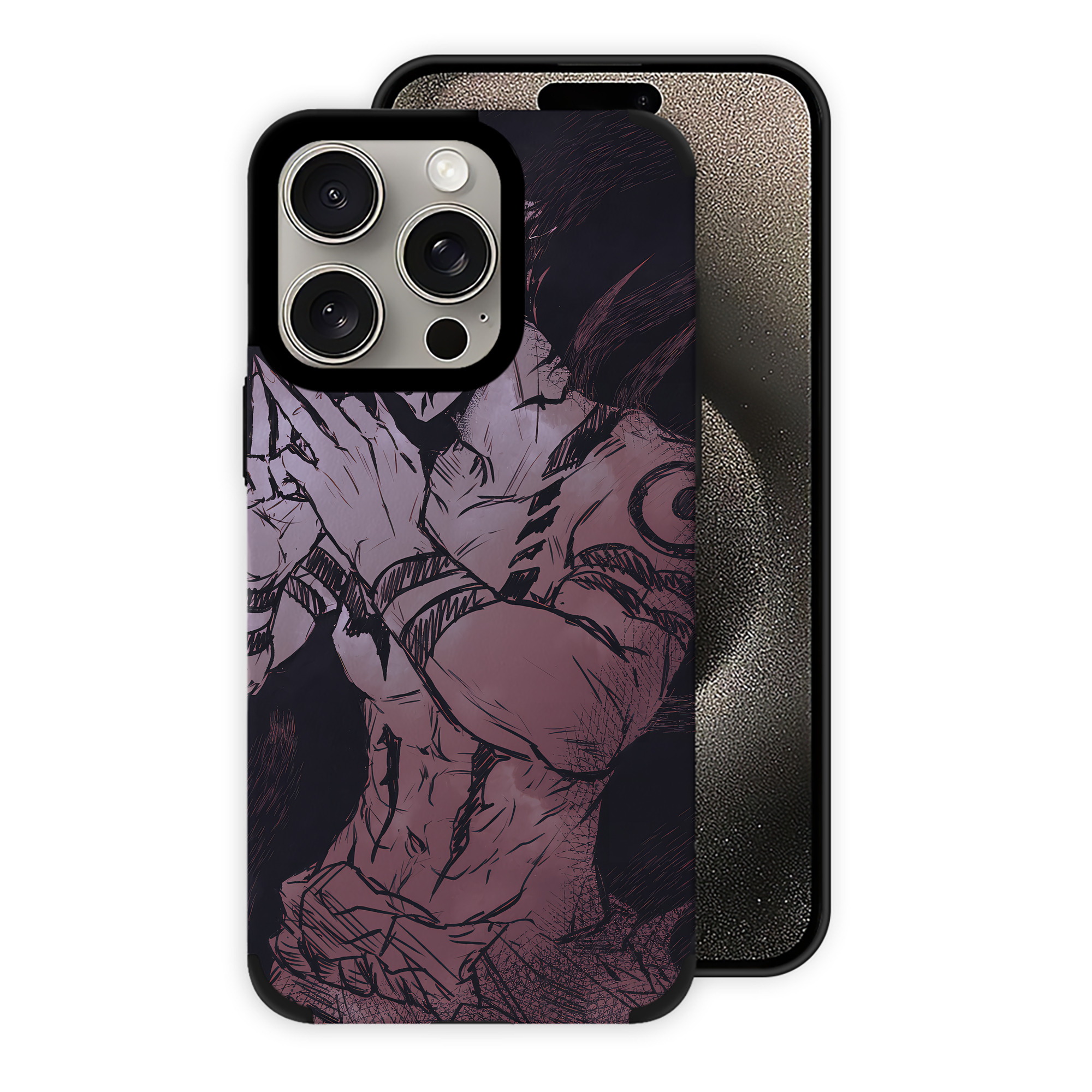 （画像用） 呪術廻戦 Jujutsu Kaisen 【iPhone15ProMax対応】 PUレザー スマホケース 耐衝撃＆黄変防止