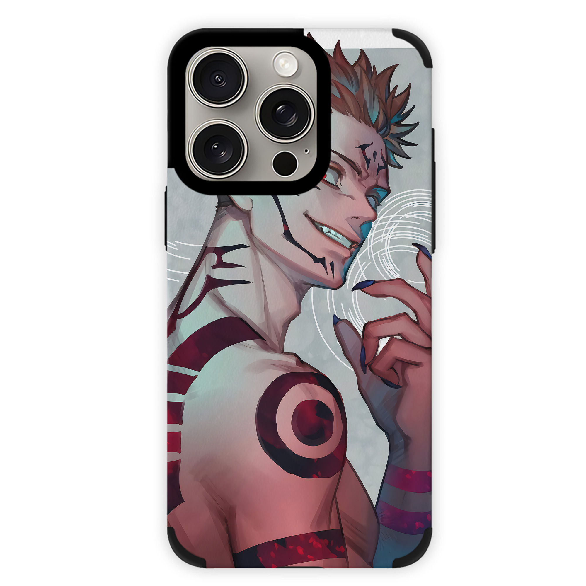 （画像用） 呪術廻戦 Jujutsu Kaisen 【iPhone15ProMax対応】 PUレザー スマホケース 耐衝撃＆黄変防止
