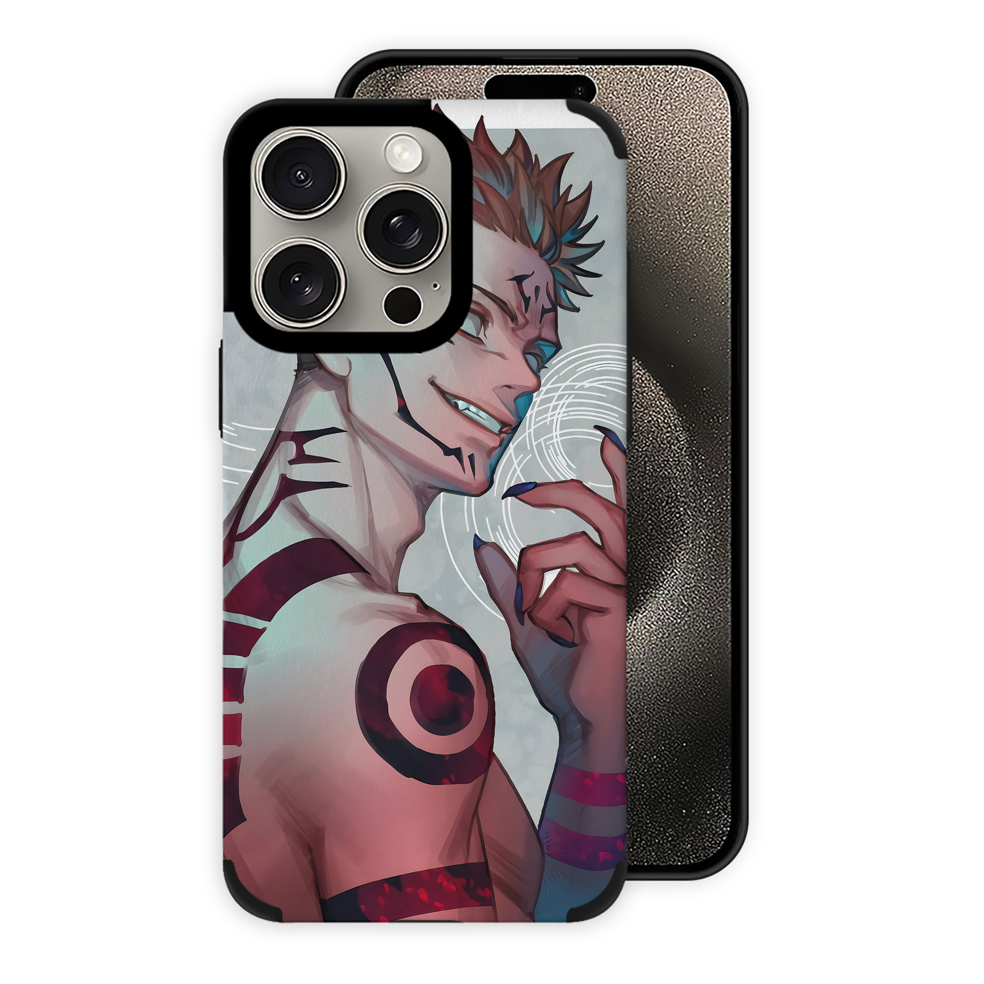 （画像用） 呪術廻戦 Jujutsu Kaisen 【iPhone15ProMax対応】 PUレザー スマホケース 耐衝撃＆黄変防止