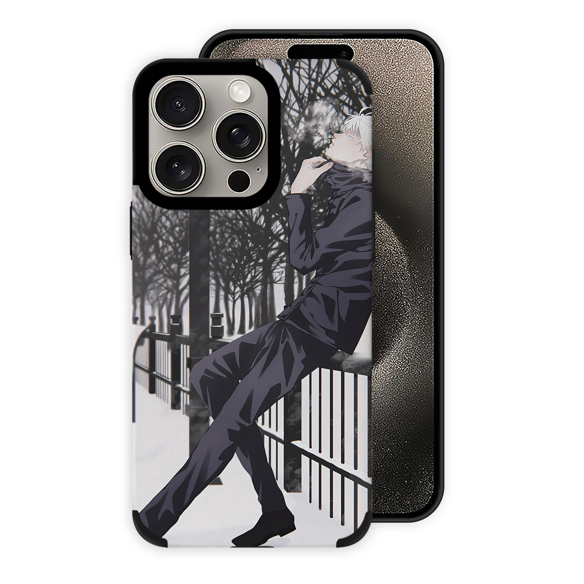 （画像用） 呪術廻戦 Jujutsu Kaisen 【iPhone15ProMax対応】 PUレザー スマホケース 耐衝撃＆黄変防止