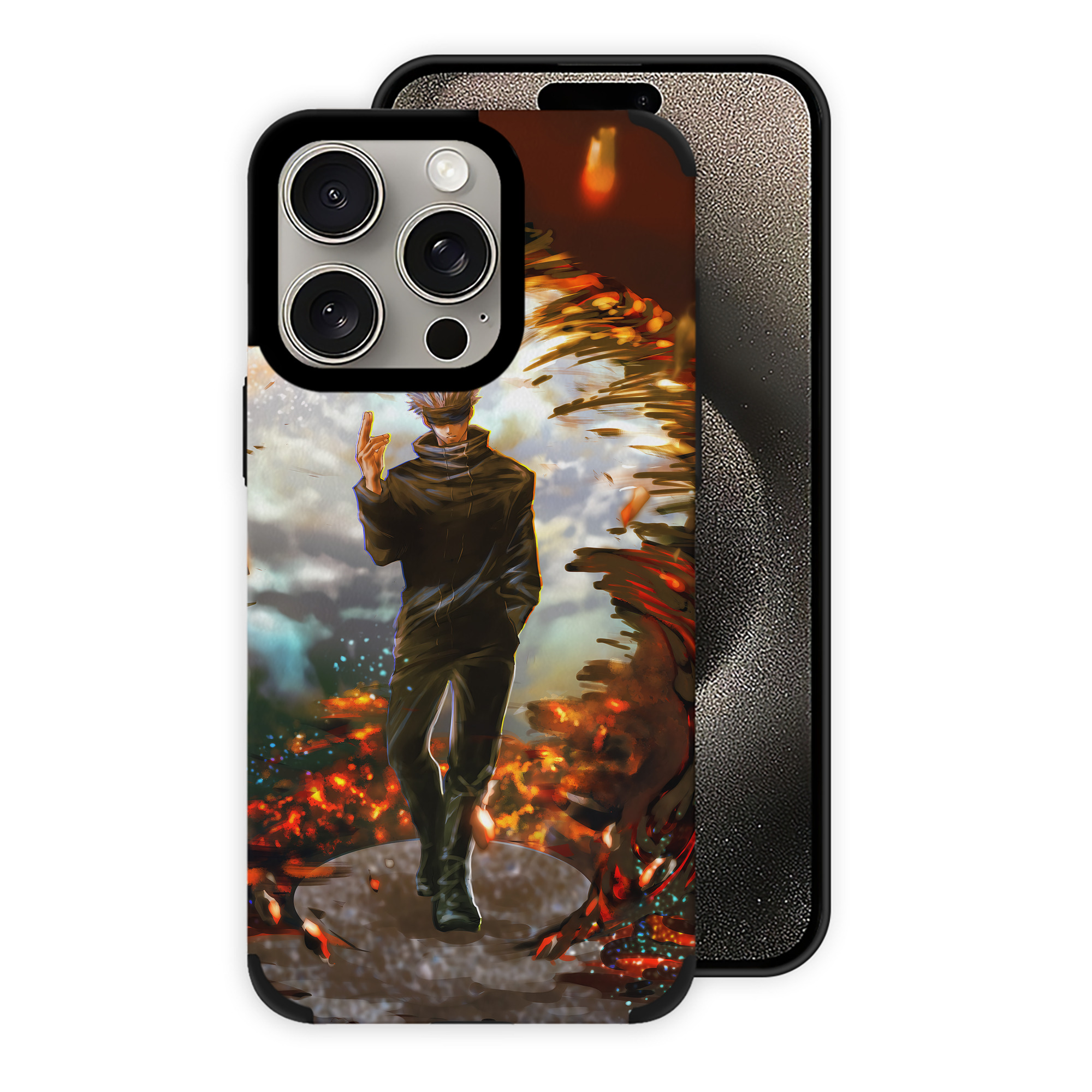 （画像用） 呪術廻戦 Jujutsu Kaisen 【iPhone15ProMax対応】 PUレザー スマホケース 耐衝撃＆黄変防止