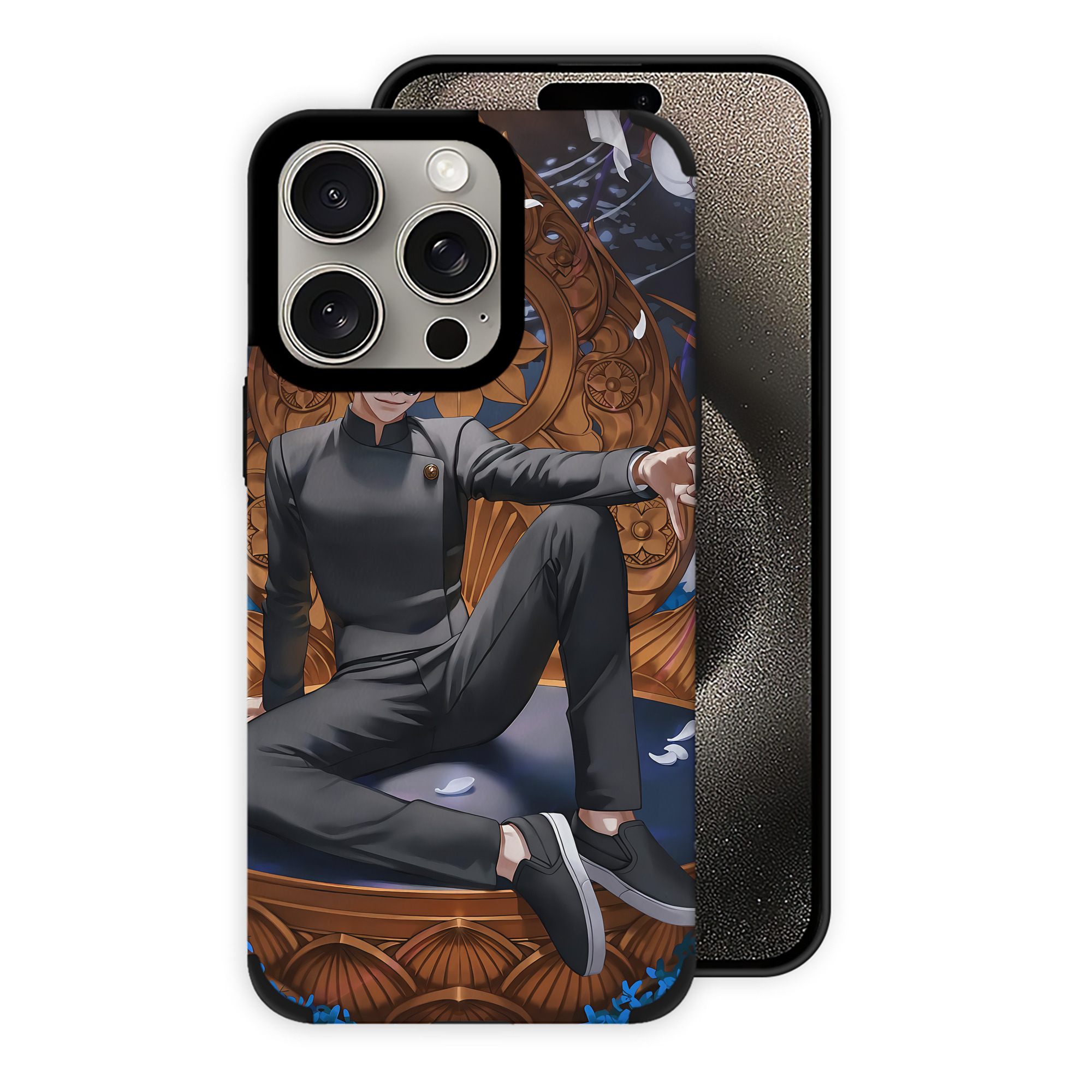 （画像用） 呪術廻戦 Jujutsu Kaisen 【iPhone15ProMax対応】 PUレザー スマホケース 耐衝撃＆黄変防止