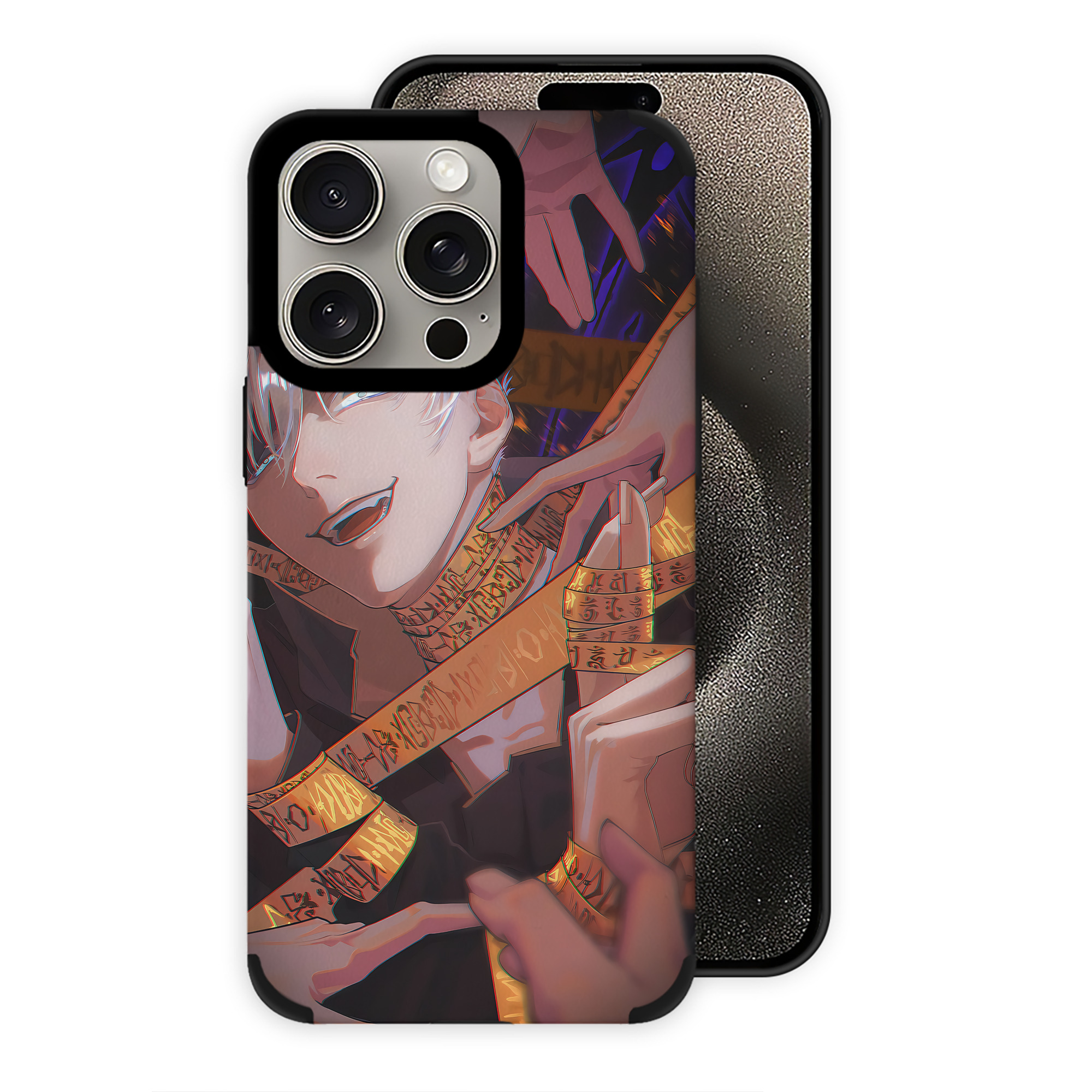 （画像用） 呪術廻戦 Jujutsu Kaisen 【iPhone15ProMax対応】 PUレザー スマホケース 耐衝撃＆黄変防止