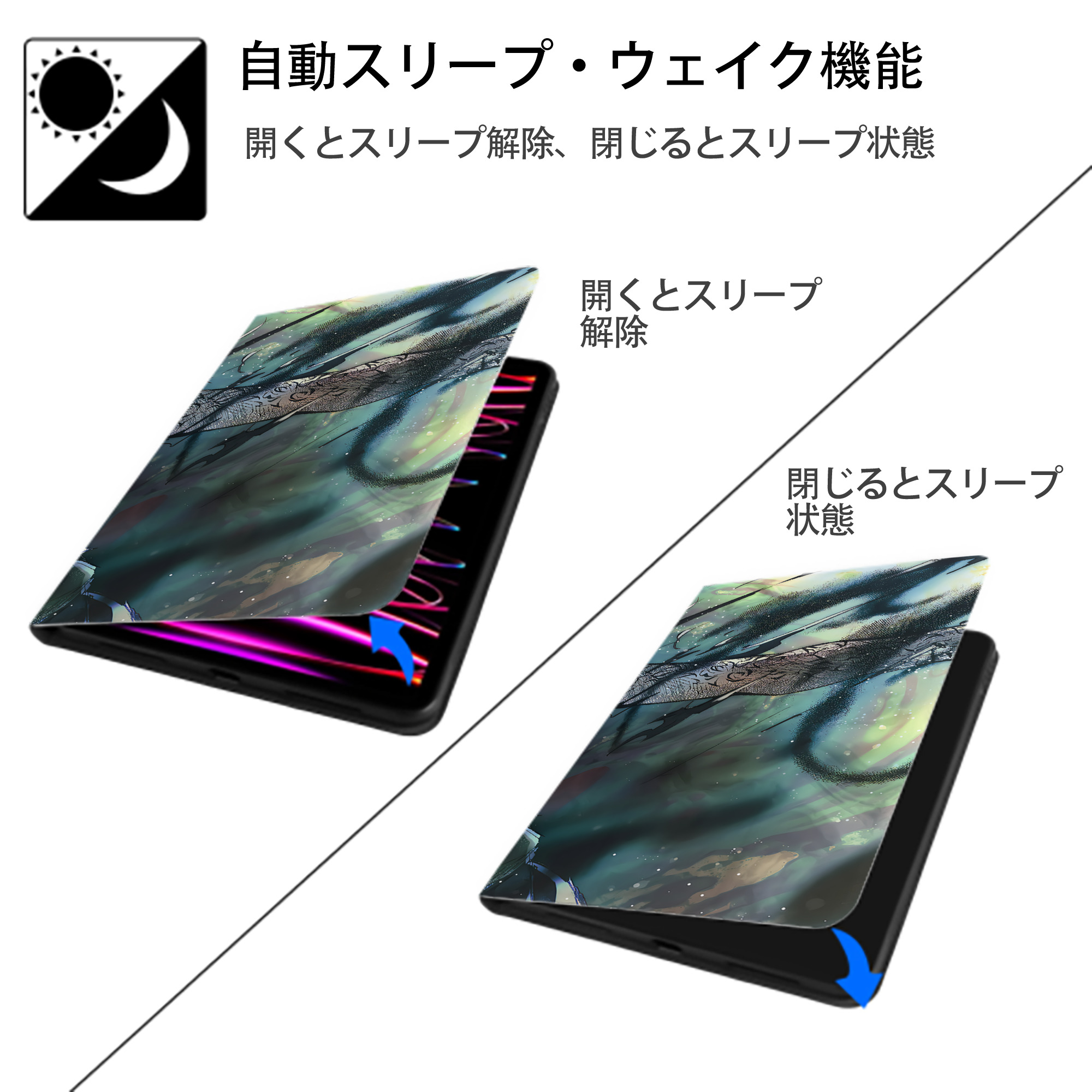 呪術廻戦 Jujutsu Kaisen IPad ケース ブック型 PUレザー TPU 耐衝撃 軽量 薄型 ペン収納なし 全面保護 IPad 各モデル対応