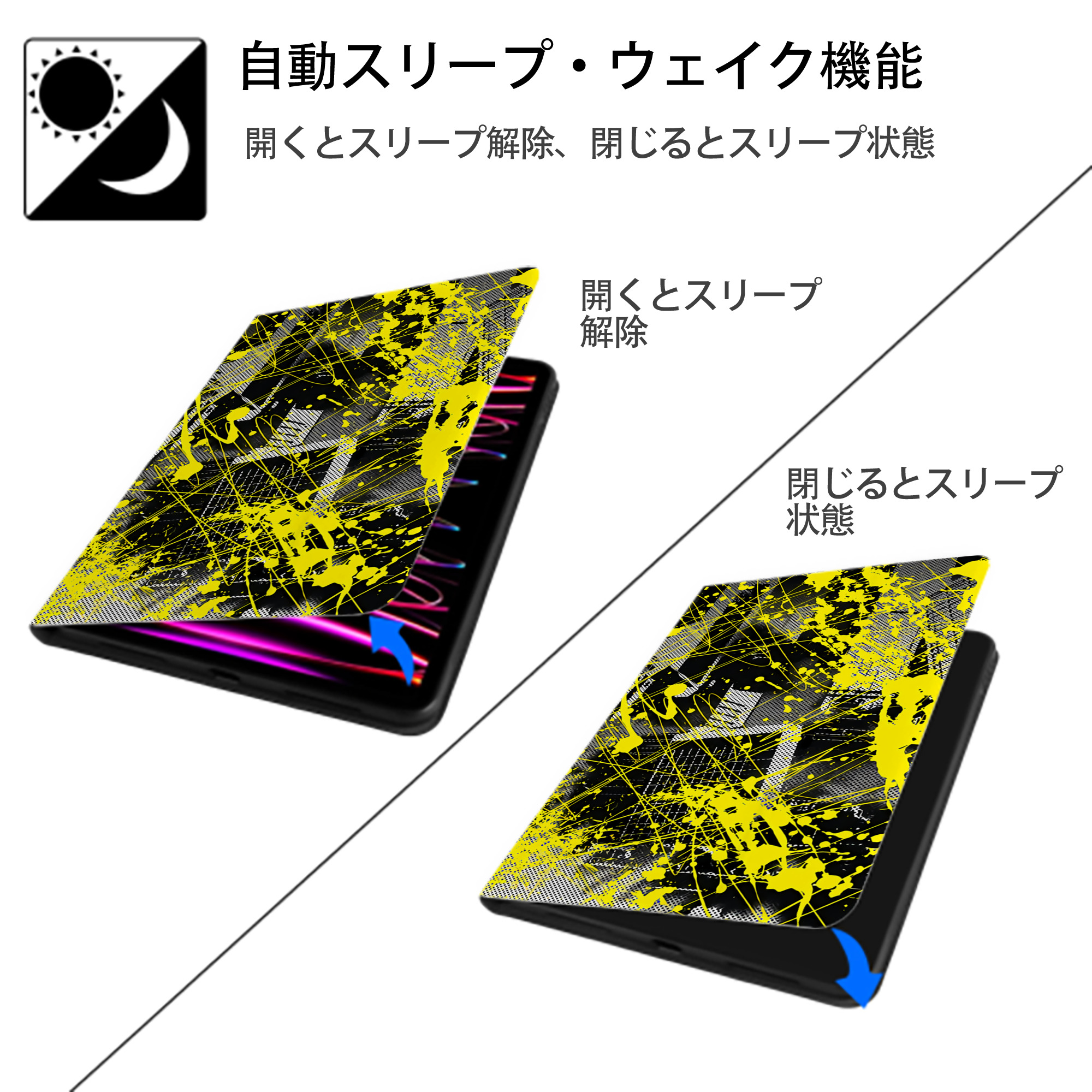 呪術廻戦 Jujutsu Kaisen IPad ケース ブック型 PUレザー TPU 耐衝撃 軽量 薄型 ペン収納なし 全面保護 IPad 各モデル対応