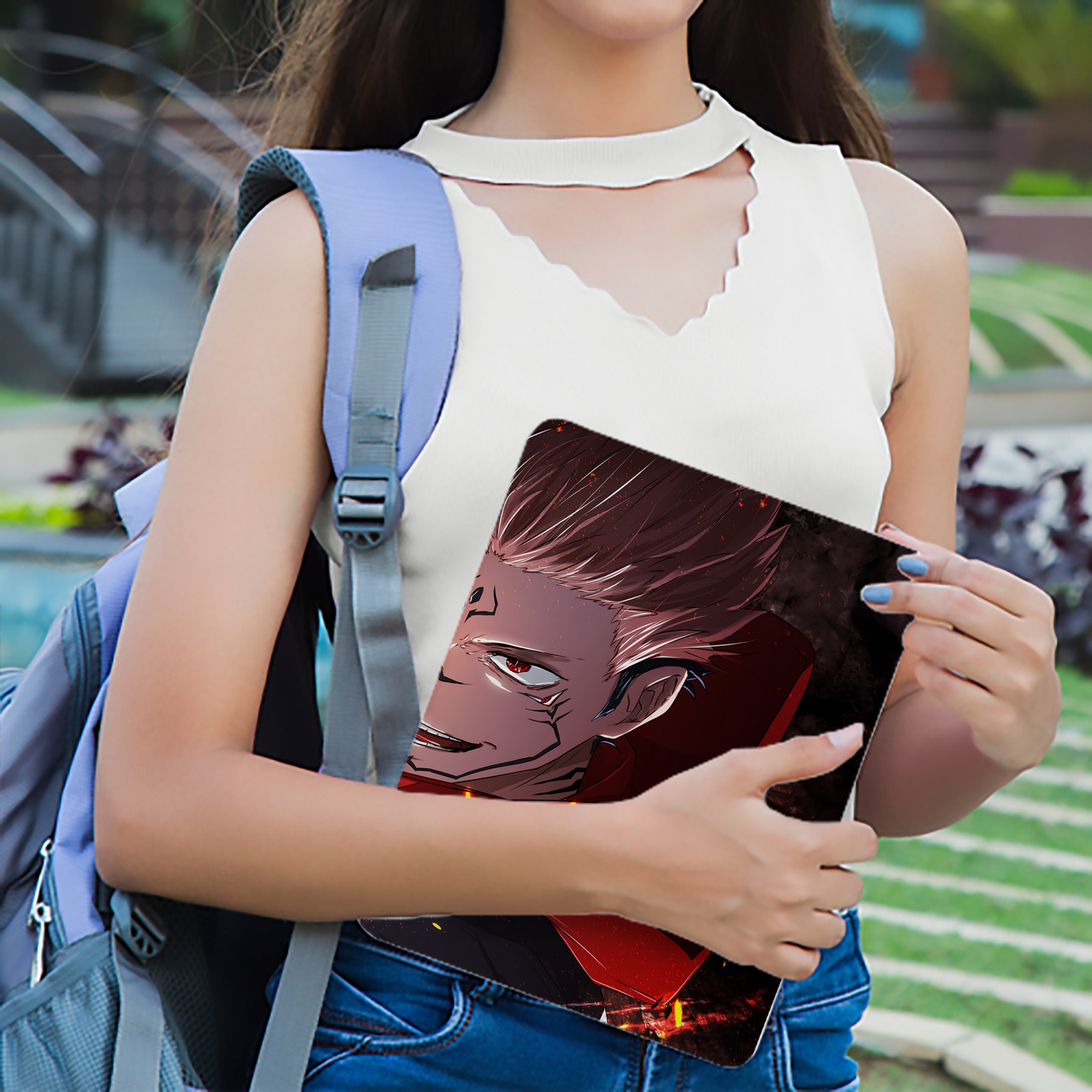 呪術廻戦 Jujutsu Kaisen IPadケース ペンホルダー付き ブックスタイルデザイン