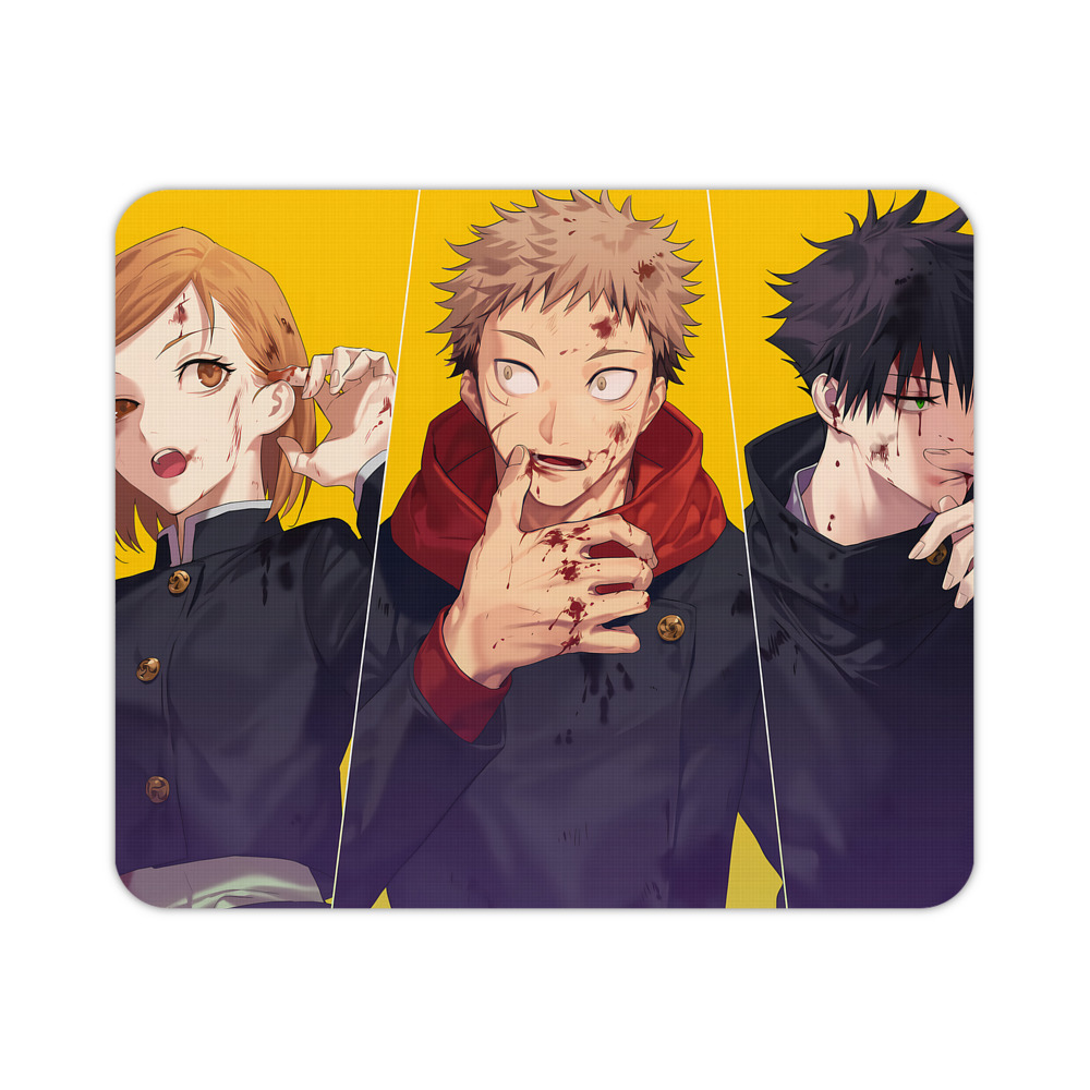 （画像用） 呪術廻戦 Jujutsu Kaisen マウスパッド ステッチ加工 ラバー素材 防水 滑り止め 超薄型 ゲーミング/オフィス対応