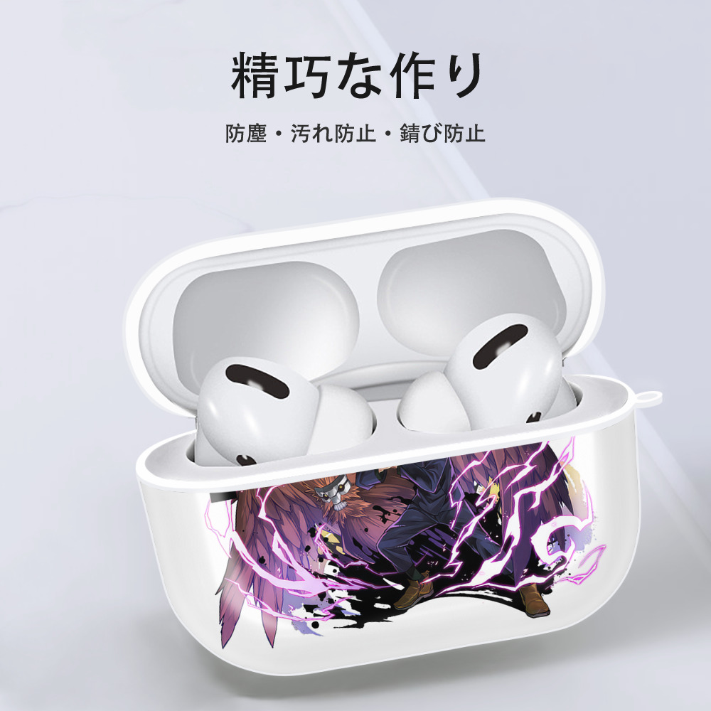 呪術廻戦 Jujutsu Kaisen 【AirPods Pro用】ハードシェル保護ケース 耐衝撃・防指紋・カラビナ付き商品仕様