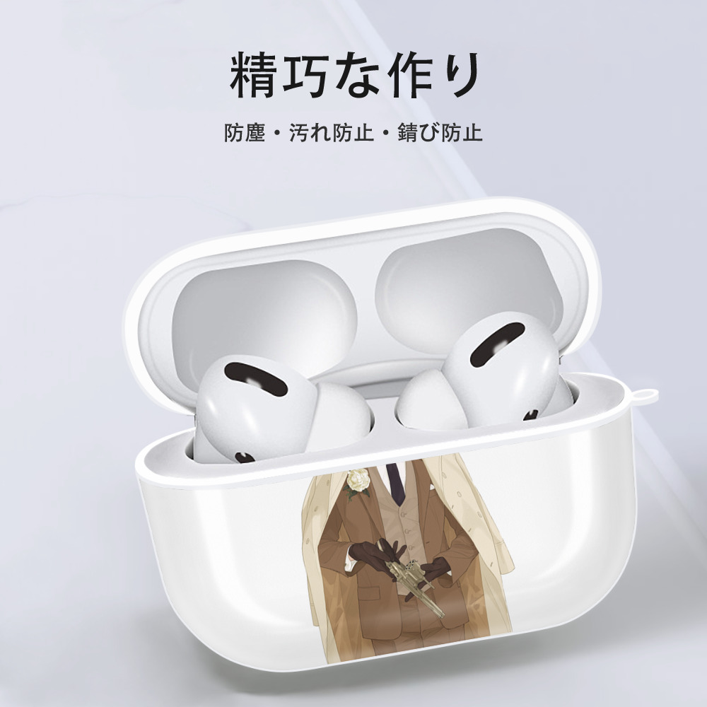 呪術廻戦 Jujutsu Kaisen 【AirPods Pro用】ハードシェル保護ケース 耐衝撃・防指紋・カラビナ付き商品仕様