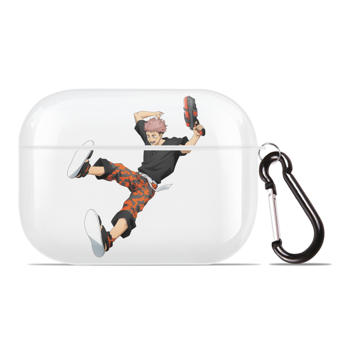 （画像用） 呪術廻戦 Jujutsu Kaisen 【AirPods Pro用】ハードシェル保護ケース 耐衝撃・防指紋・カラビナ付き商品仕様