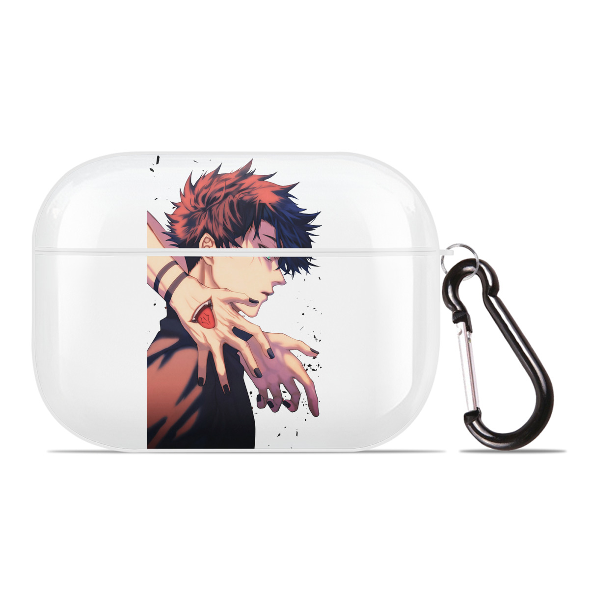 （画像用） 呪術廻戦 Jujutsu Kaisen 【AirPods Pro用】ハードシェル保護ケース 耐衝撃・防指紋・カラビナ付き商品仕様