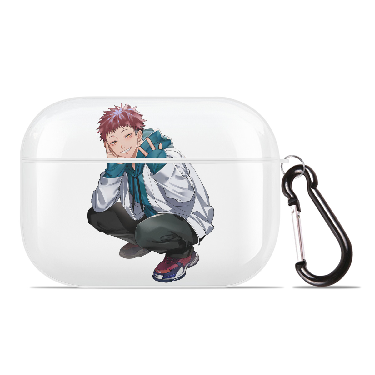 （画像用） 呪術廻戦 Jujutsu Kaisen 【AirPods Pro用】ハードシェル保護ケース 耐衝撃・防指紋・カラビナ付き商品仕様