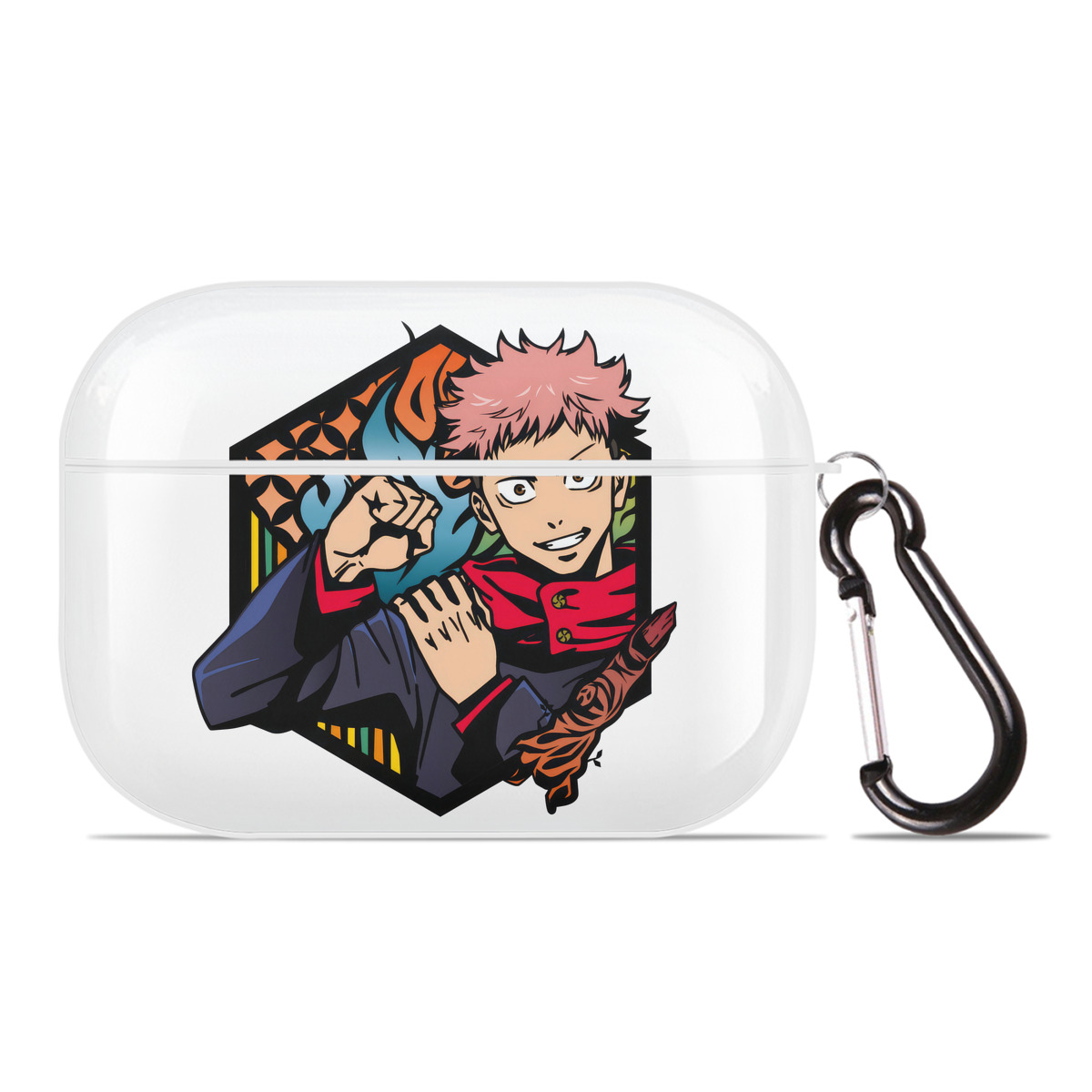 （画像用） 呪術廻戦 Jujutsu Kaisen 【AirPods Pro用】ハードシェル保護ケース 耐衝撃・防指紋・カラビナ付き商品仕様