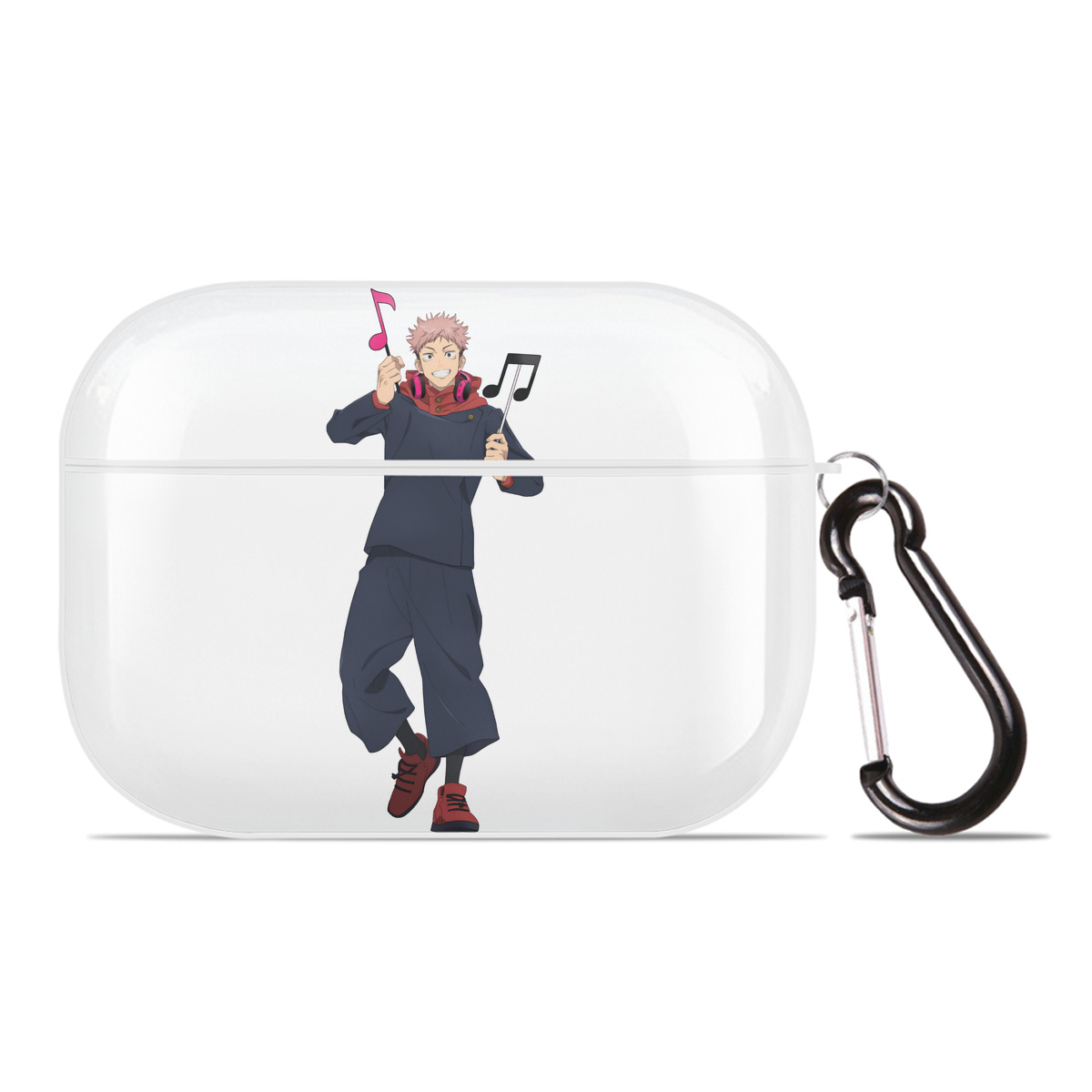 （画像用） 呪術廻戦 Jujutsu Kaisen 【AirPods Pro用】ハードシェル保護ケース 耐衝撃・防指紋・カラビナ付き商品仕様