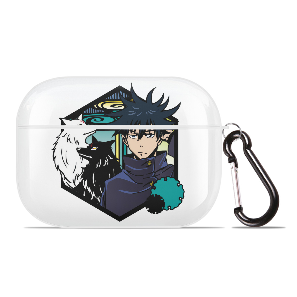 （画像用） 呪術廻戦 Jujutsu Kaisen 【AirPods Pro用】ハードシェル保護ケース 耐衝撃・防指紋・カラビナ付き商品仕様