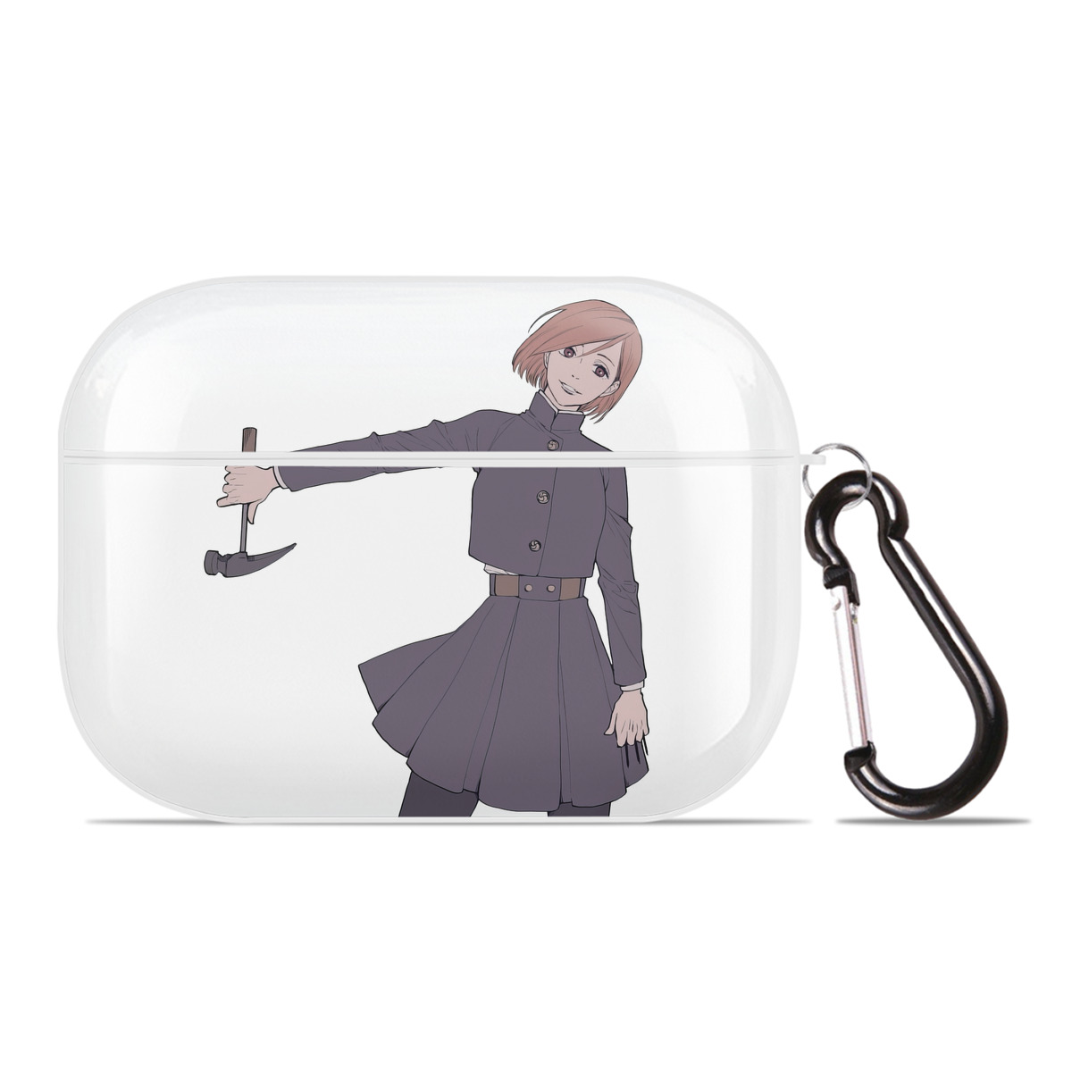 （画像用） 呪術廻戦 Jujutsu Kaisen 【AirPods Pro用】ハードシェル保護ケース 耐衝撃・防指紋・カラビナ付き商品仕様