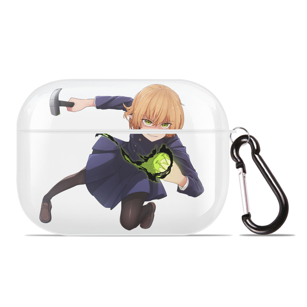 （画像用） 呪術廻戦 Jujutsu Kaisen 【AirPods Pro用】ハードシェル保護ケース 耐衝撃・防指紋・カラビナ付き商品仕様