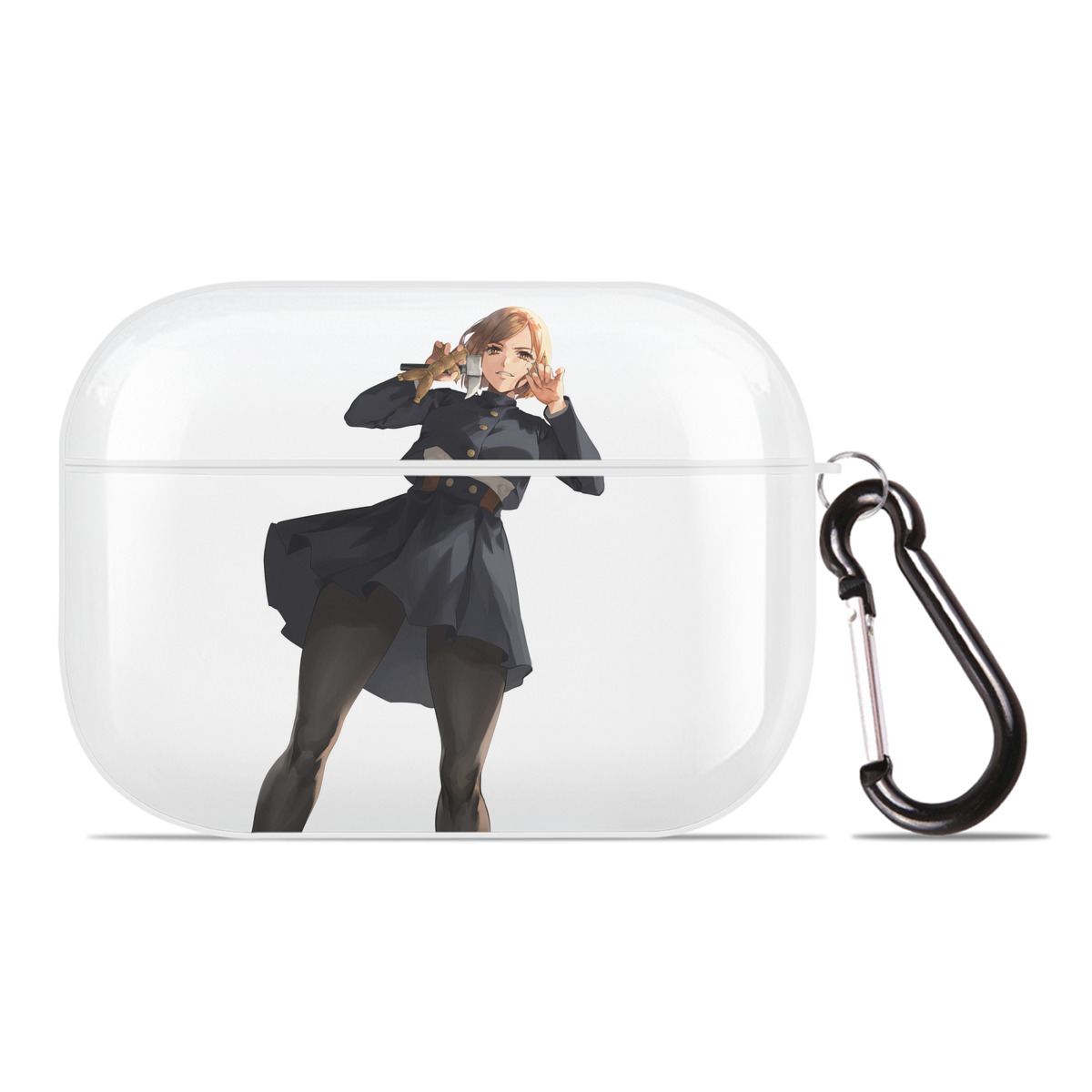（画像用） 呪術廻戦 Jujutsu Kaisen 【AirPods Pro用】ハードシェル保護ケース 耐衝撃・防指紋・カラビナ付き商品仕様