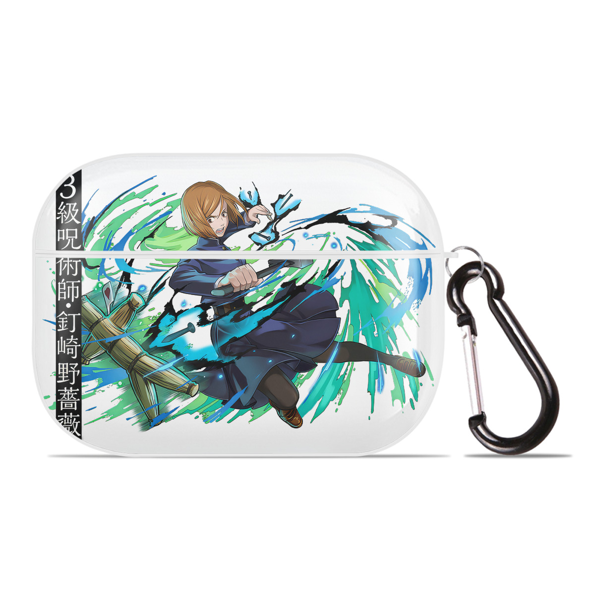 （画像用） 呪術廻戦 Jujutsu Kaisen 【AirPods Pro用】ハードシェル保護ケース 耐衝撃・防指紋・カラビナ付き商品仕様