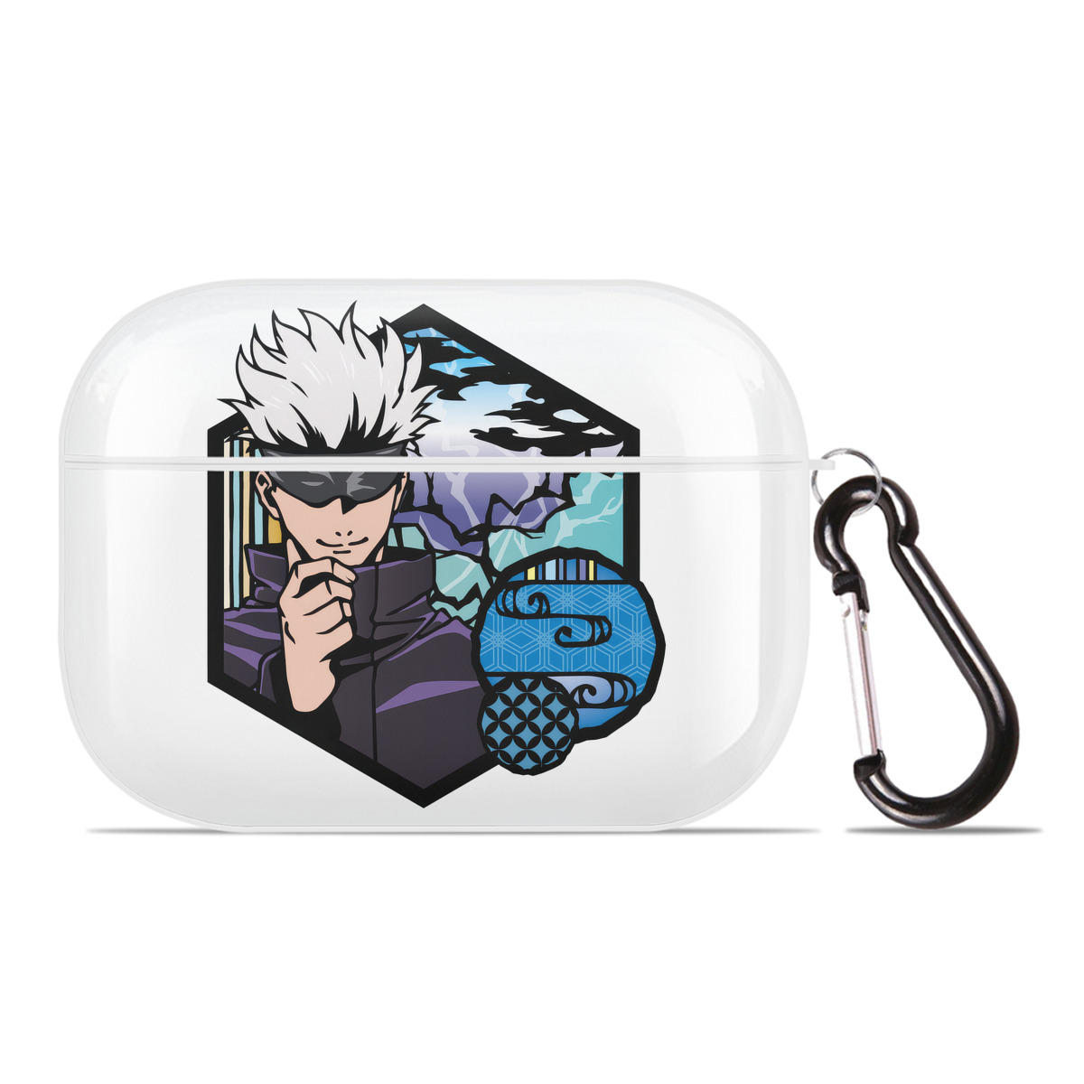（画像用） 呪術廻戦 Jujutsu Kaisen 【AirPods Pro用】ハードシェル保護ケース 耐衝撃・防指紋・カラビナ付き商品仕様
