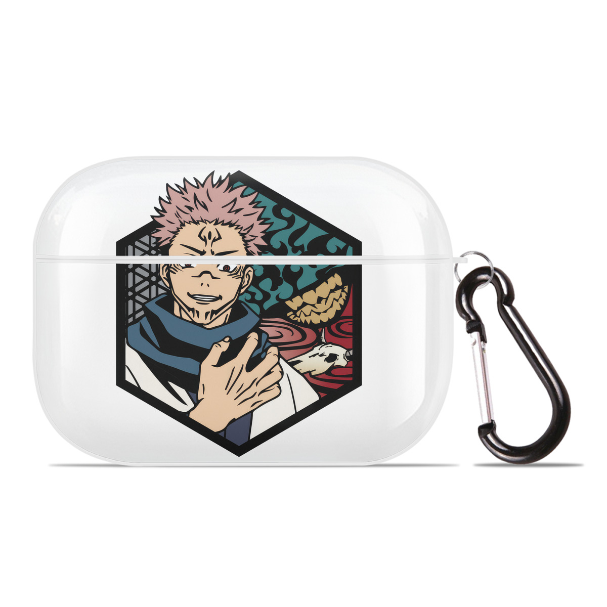 （画像用） 呪術廻戦 Jujutsu Kaisen 【AirPods Pro用】ハードシェル保護ケース 耐衝撃・防指紋・カラビナ付き商品仕様