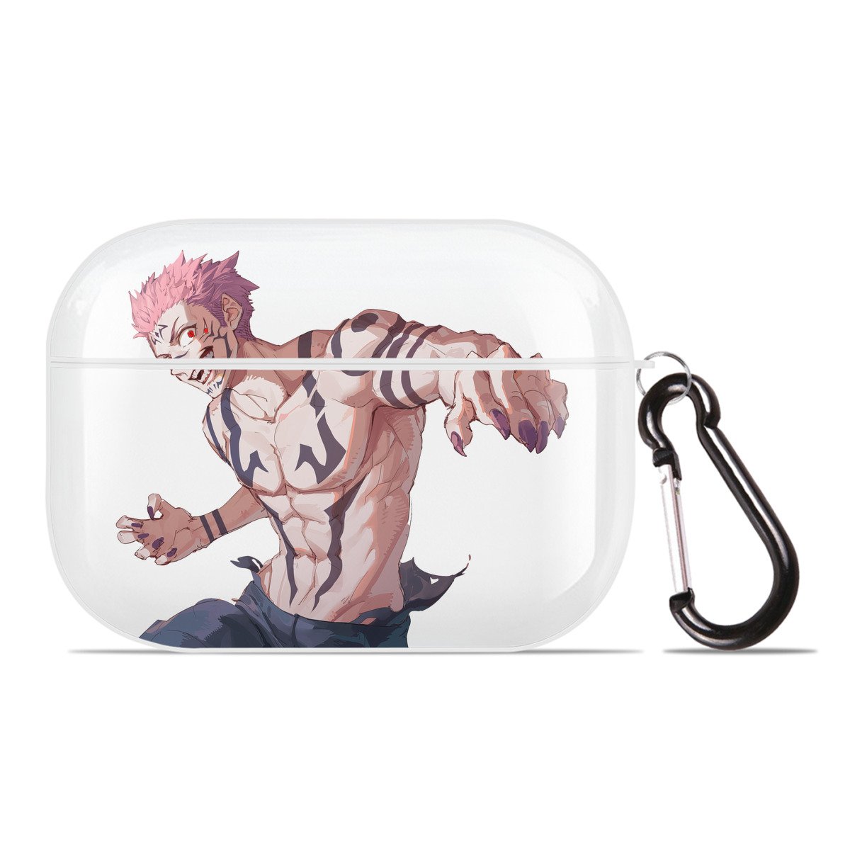 （画像用） 呪術廻戦 Jujutsu Kaisen 【AirPods Pro用】ハードシェル保護ケース 耐衝撃・防指紋・カラビナ付き商品仕様
