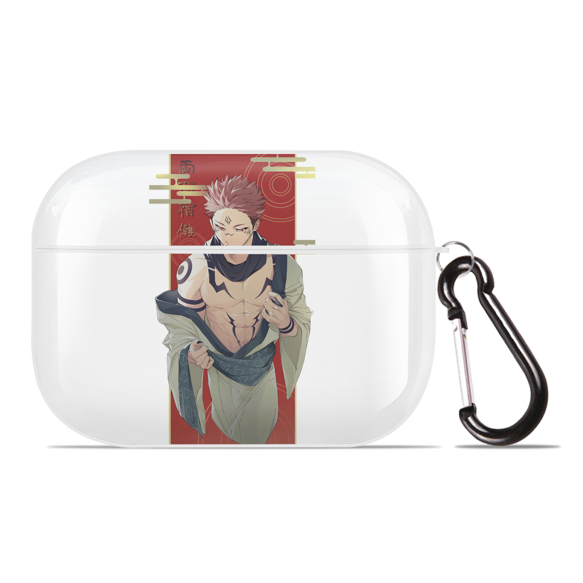 （画像用） 呪術廻戦 Jujutsu Kaisen 【AirPods Pro用】ハードシェル保護ケース 耐衝撃・防指紋・カラビナ付き商品仕様