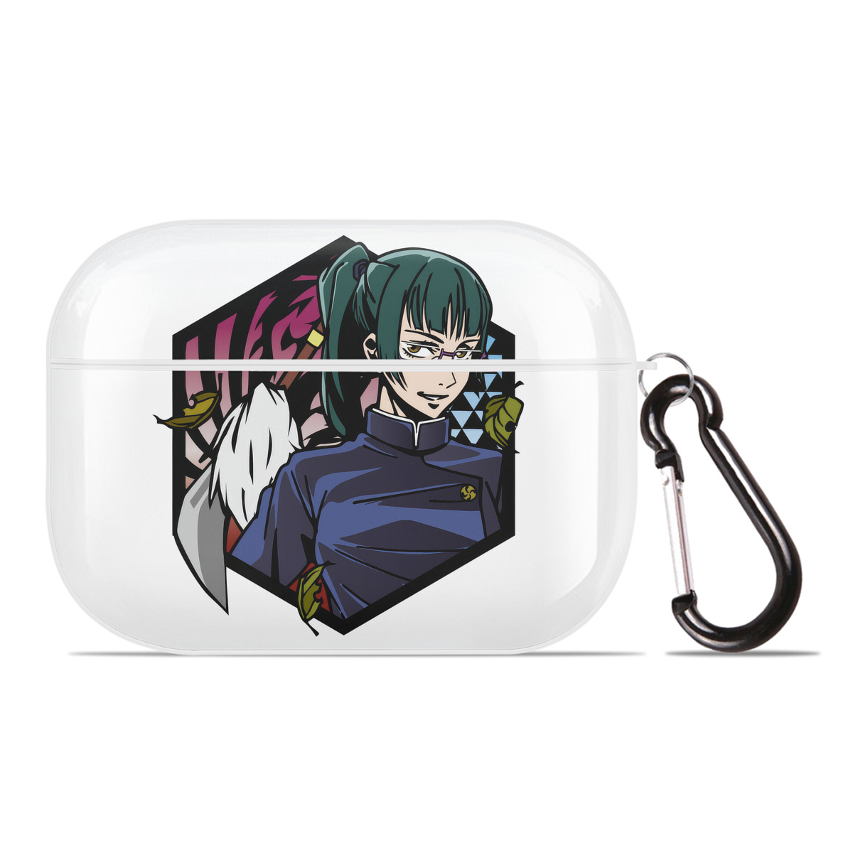 （画像用） 呪術廻戦 Jujutsu Kaisen 【AirPods Pro用】ハードシェル保護ケース 耐衝撃・防指紋・カラビナ付き商品仕様