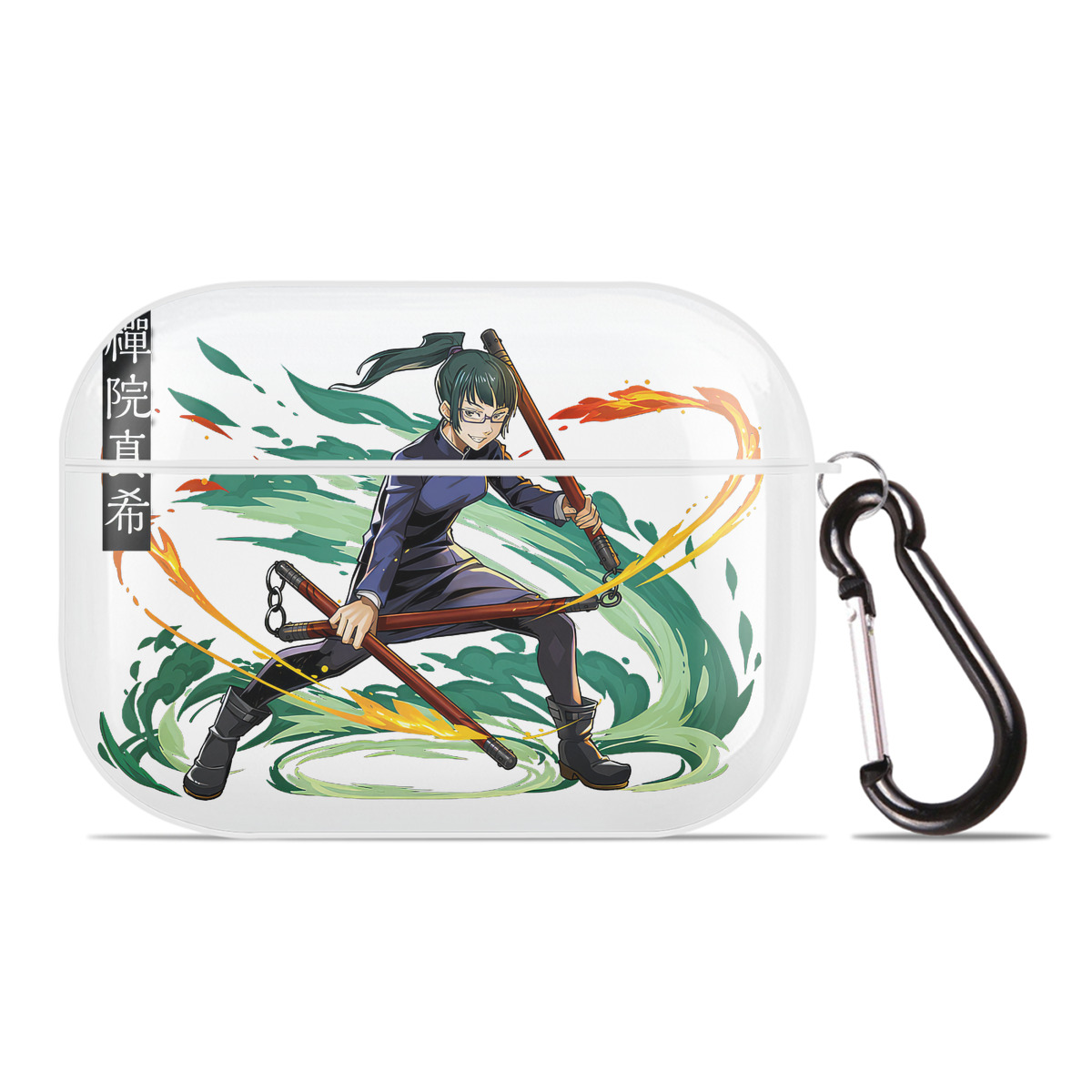 （画像用） 呪術廻戦 Jujutsu Kaisen 【AirPods Pro用】ハードシェル保護ケース 耐衝撃・防指紋・カラビナ付き商品仕様