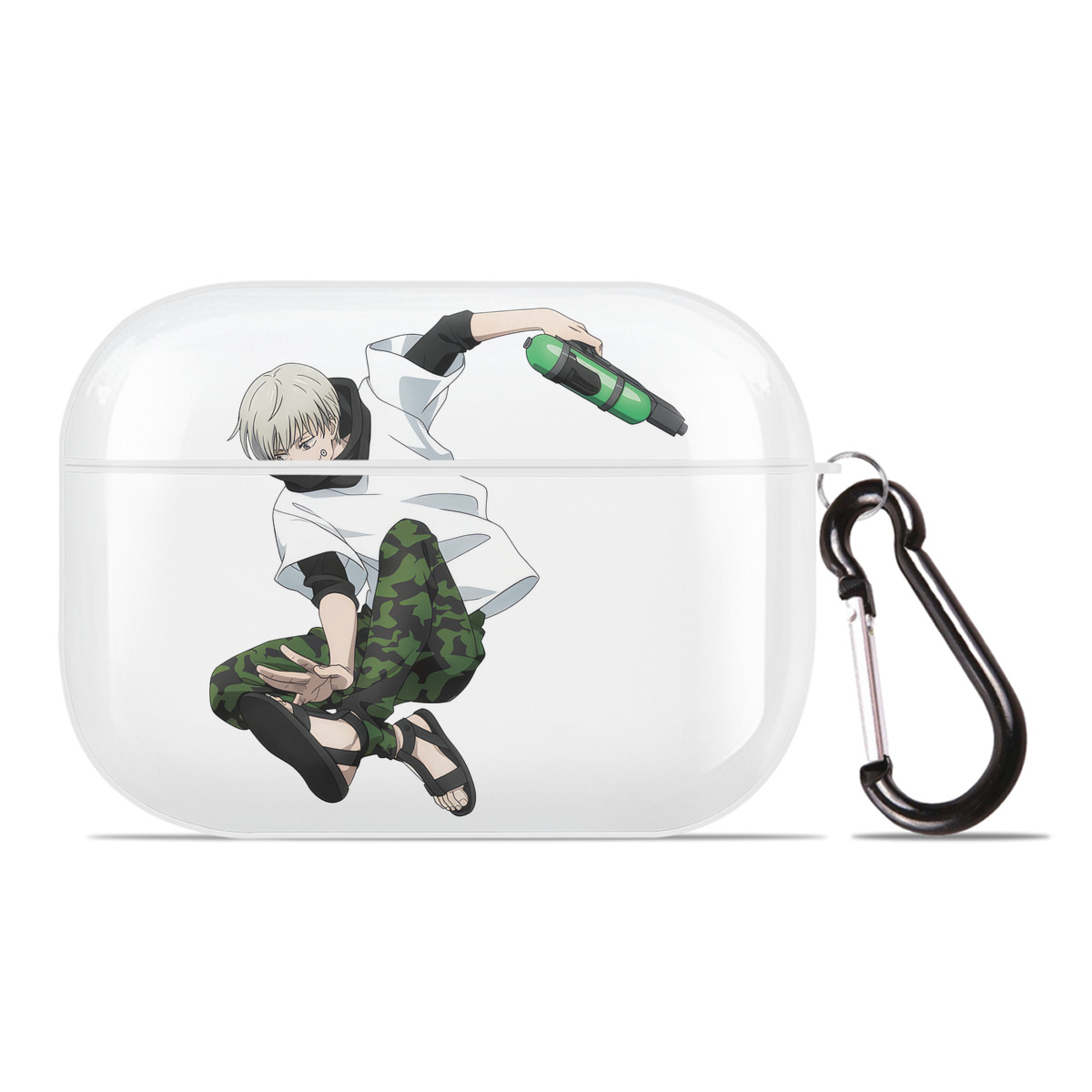 （画像用） 呪術廻戦 Jujutsu Kaisen 【AirPods Pro用】ハードシェル保護ケース 耐衝撃・防指紋・カラビナ付き商品仕様