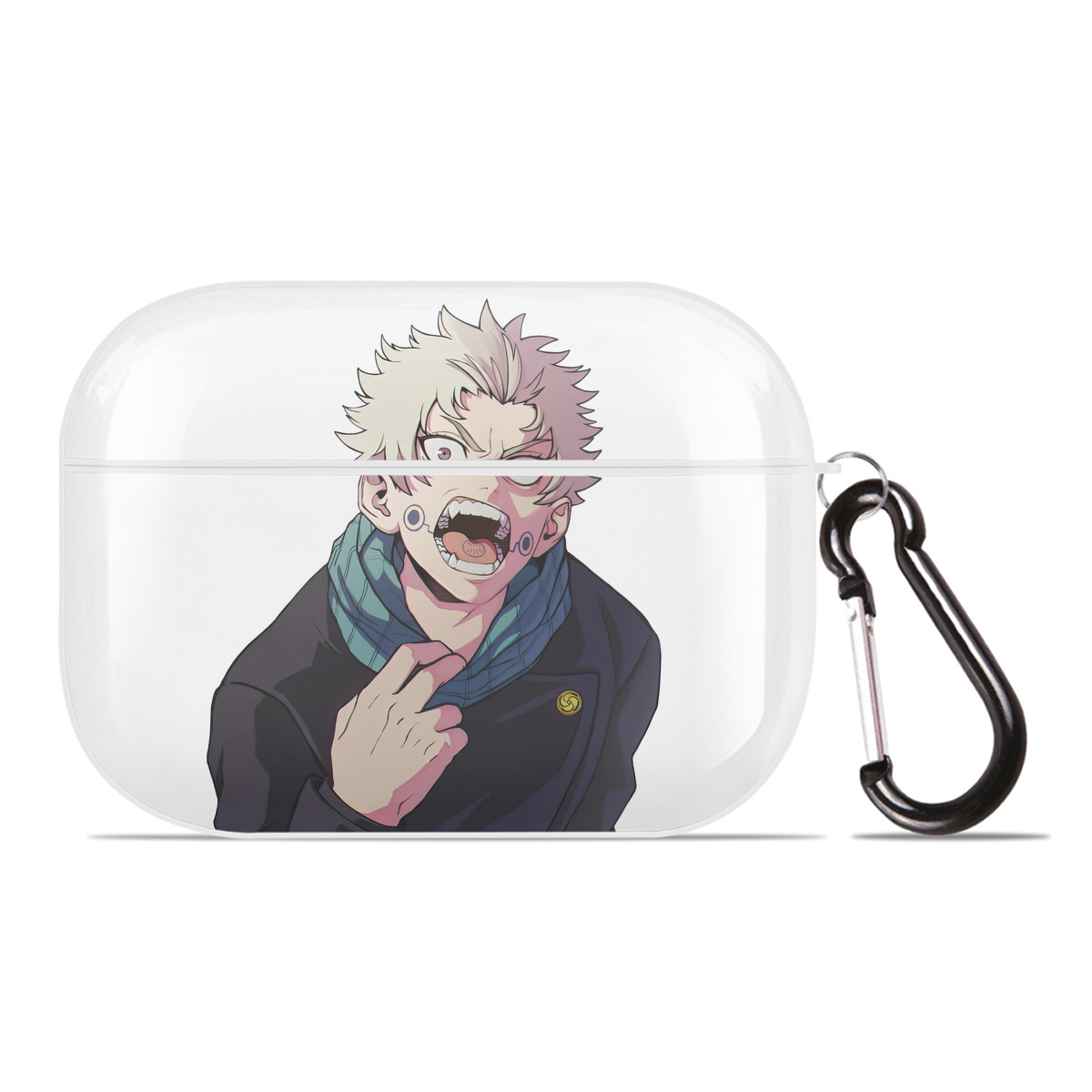 （画像用） 呪術廻戦 Jujutsu Kaisen 【AirPods Pro用】ハードシェル保護ケース 耐衝撃・防指紋・カラビナ付き商品仕様