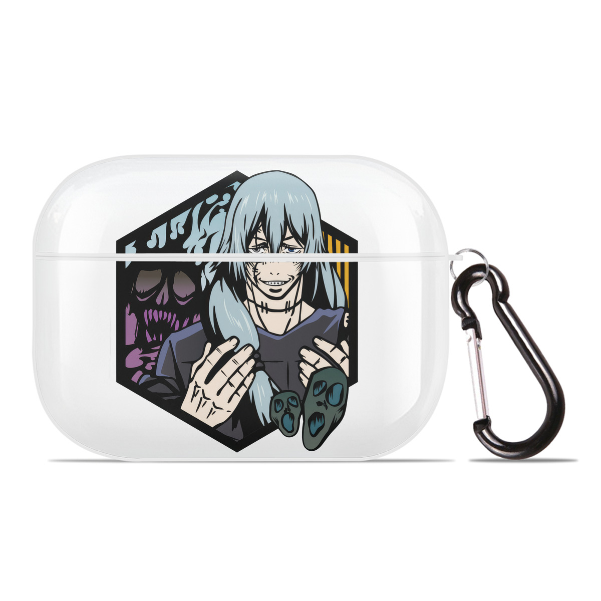 （画像用） 呪術廻戦 Jujutsu Kaisen 【AirPods Pro用】ハードシェル保護ケース 耐衝撃・防指紋・カラビナ付き商品仕様