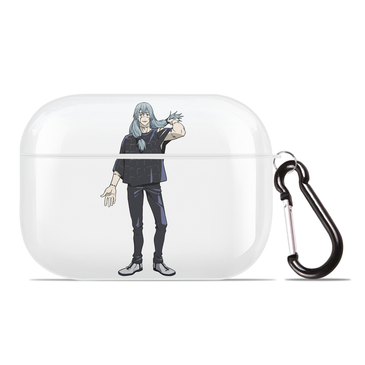 （画像用） 呪術廻戦 Jujutsu Kaisen 【AirPods Pro用】ハードシェル保護ケース 耐衝撃・防指紋・カラビナ付き商品仕様