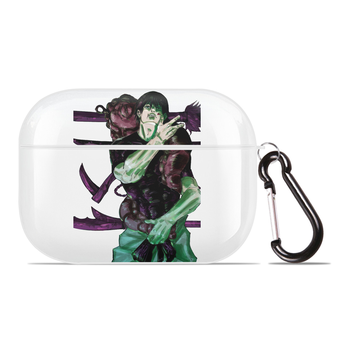 （画像用） 呪術廻戦 Jujutsu Kaisen 【AirPods Pro用】ハードシェル保護ケース 耐衝撃・防指紋・カラビナ付き商品仕様