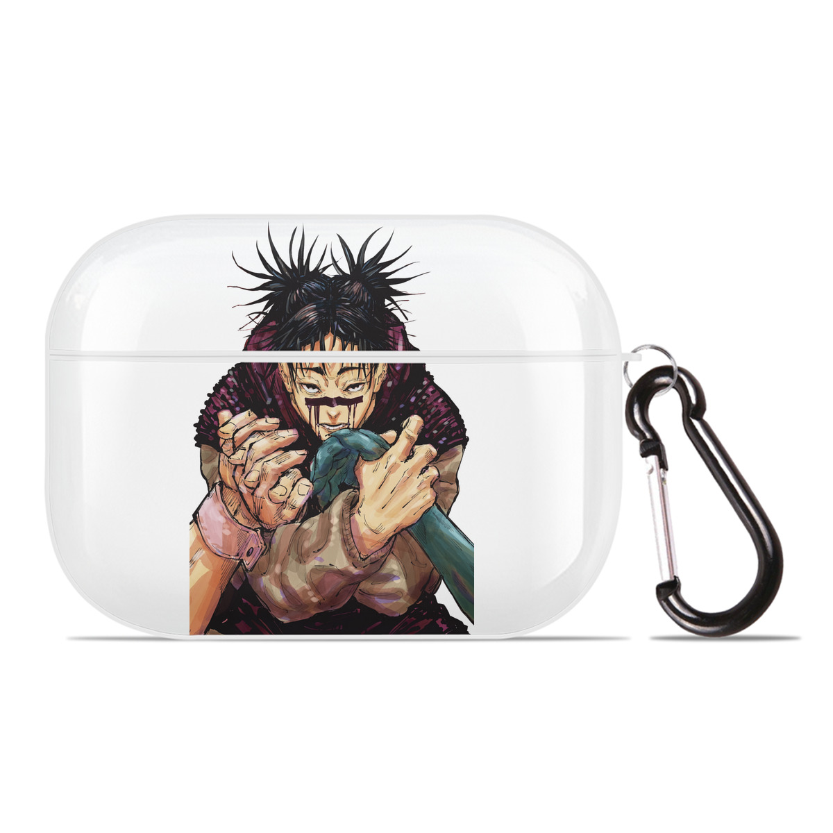 （画像用） 呪術廻戦 Jujutsu Kaisen 【AirPods Pro用】ハードシェル保護ケース 耐衝撃・防指紋・カラビナ付き商品仕様