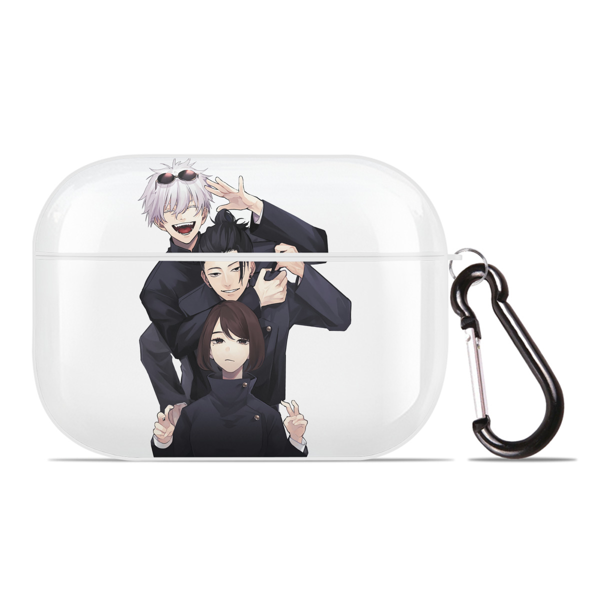 （画像用） 呪術廻戦 Jujutsu Kaisen 【AirPods Pro用】ハードシェル保護ケース 耐衝撃・防指紋・カラビナ付き商品仕様