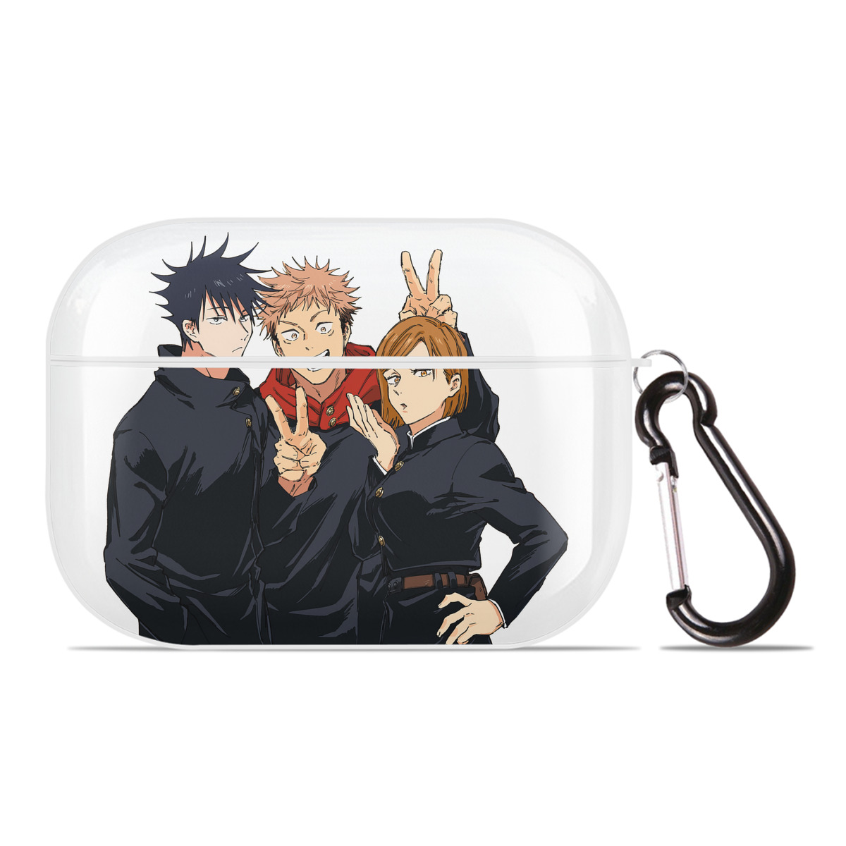 （画像用） 呪術廻戦 Jujutsu Kaisen 【AirPods Pro用】ハードシェル保護ケース 耐衝撃・防指紋・カラビナ付き商品仕様