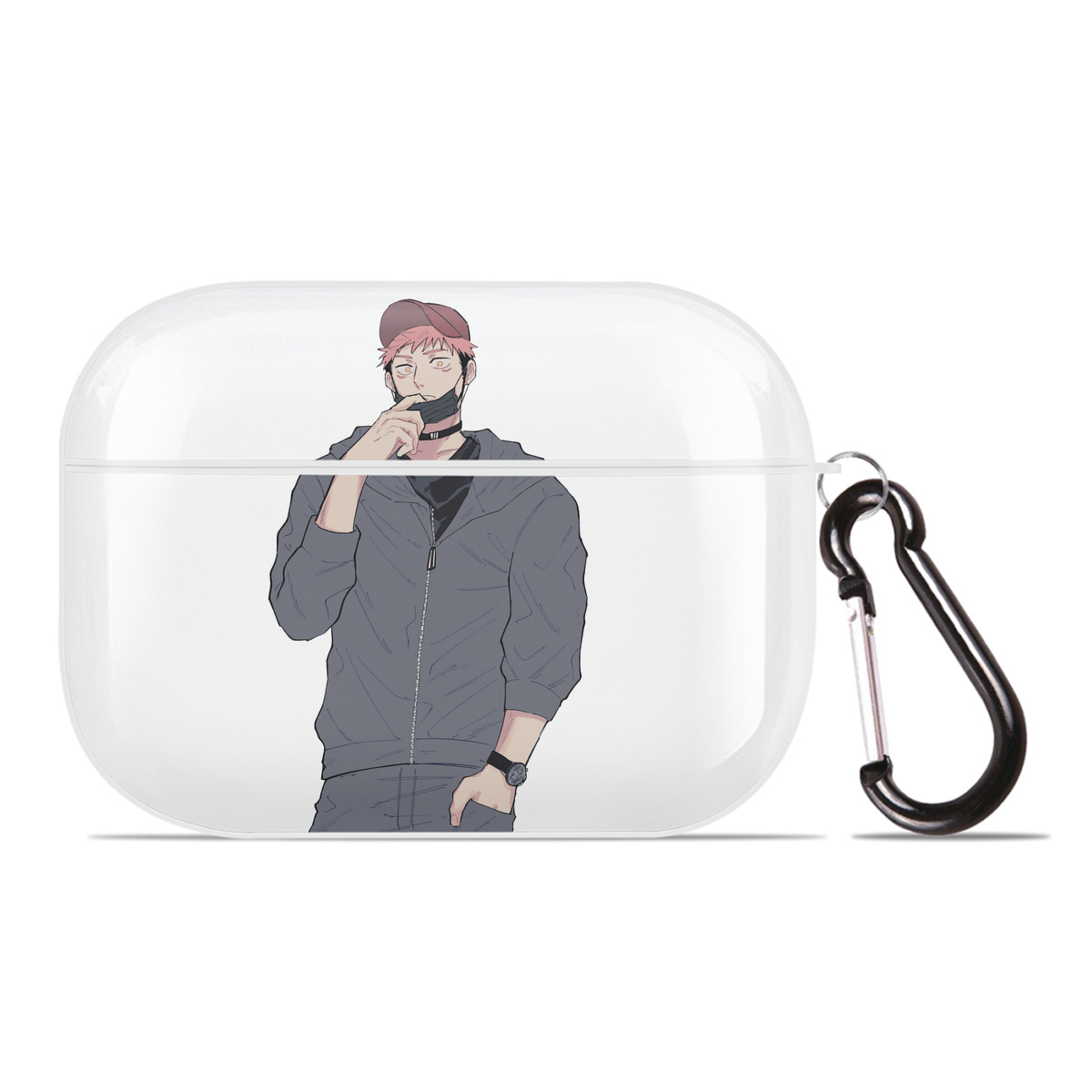 （画像用） 呪術廻戦 Jujutsu Kaisen 【AirPods Pro用】ハードシェル保護ケース 耐衝撃・防指紋・カラビナ付き商品仕様