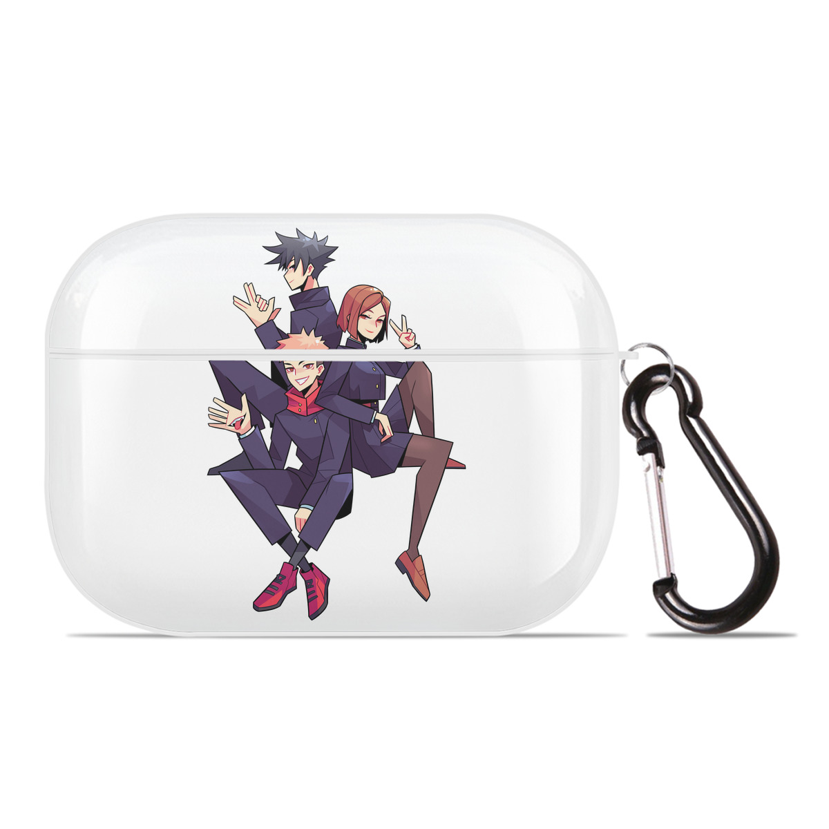 （画像用） 呪術廻戦 Jujutsu Kaisen 【AirPods Pro用】ハードシェル保護ケース 耐衝撃・防指紋・カラビナ付き商品仕様
