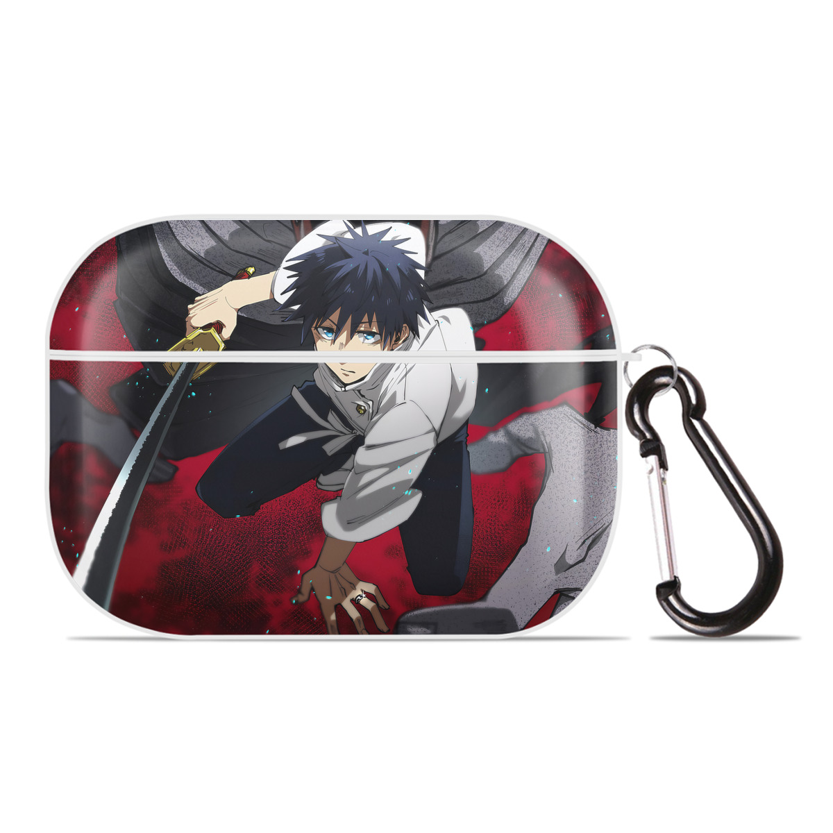（画像用） 呪術廻戦 Jujutsu Kaisen 【AirPods Pro用】ハードシェル保護ケース 耐衝撃・防指紋・カラビナ付き商品仕様