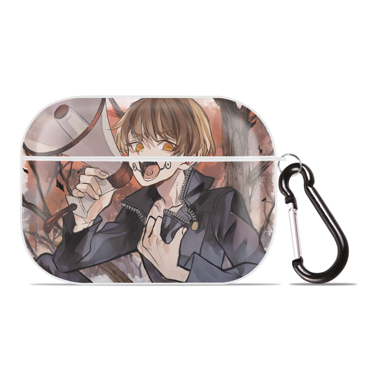 （画像用） 呪術廻戦 Jujutsu Kaisen 【AirPods Pro用】ハードシェル保護ケース 耐衝撃・防指紋・カラビナ付き商品仕様