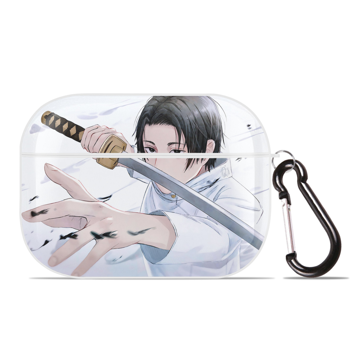 （画像用） 呪術廻戦 Jujutsu Kaisen 【AirPods Pro用】ハードシェル保護ケース 耐衝撃・防指紋・カラビナ付き商品仕様