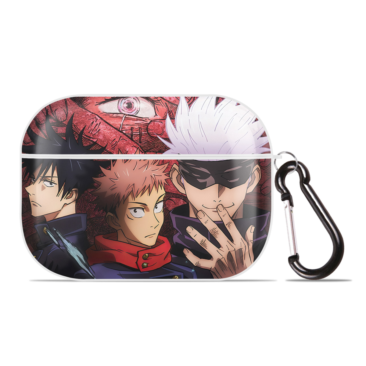 （画像用） 呪術廻戦 Jujutsu Kaisen 【AirPods Pro用】ハードシェル保護ケース 耐衝撃・防指紋・カラビナ付き商品仕様