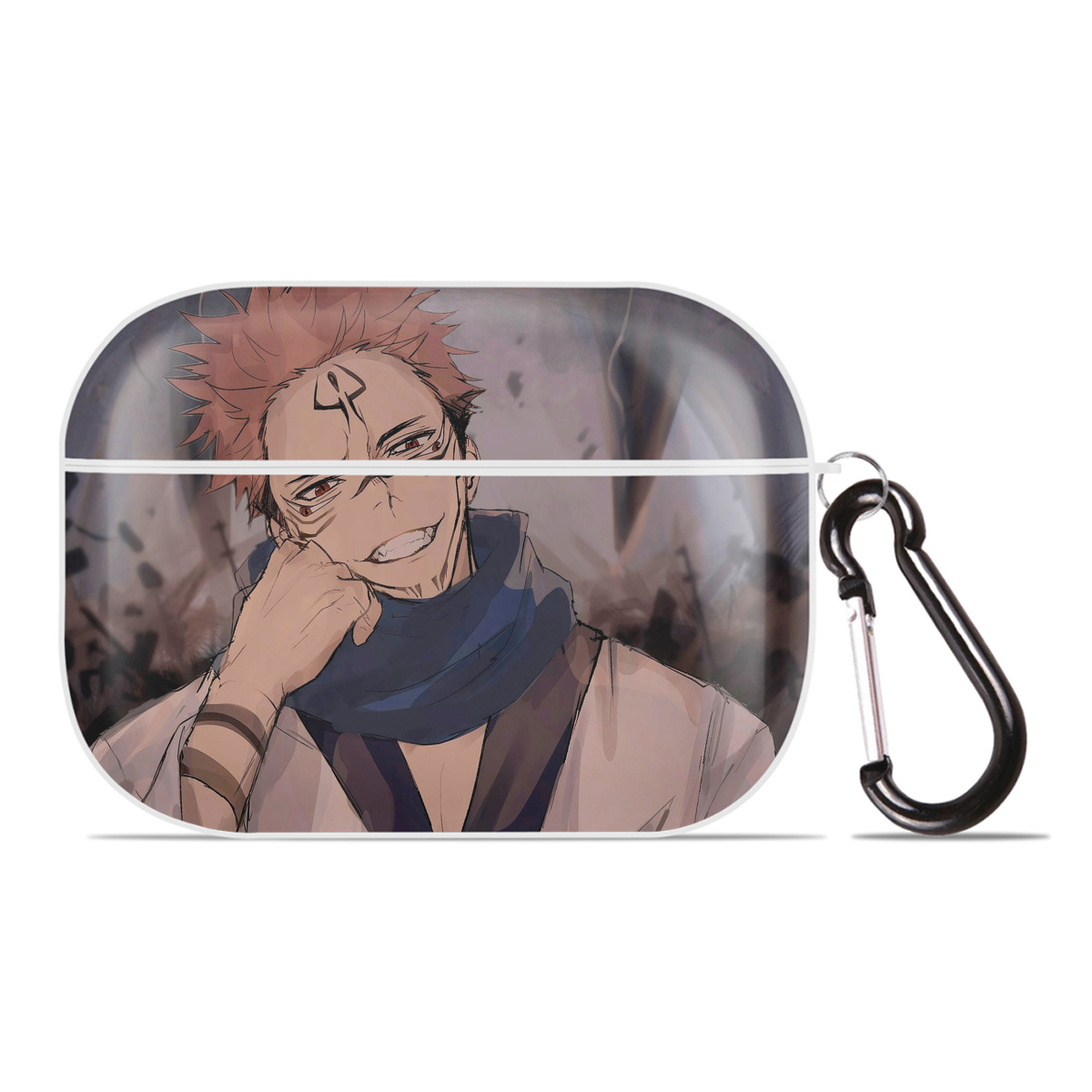 （画像用） 呪術廻戦 Jujutsu Kaisen 【AirPods Pro用】ハードシェル保護ケース 耐衝撃・防指紋・カラビナ付き商品仕様