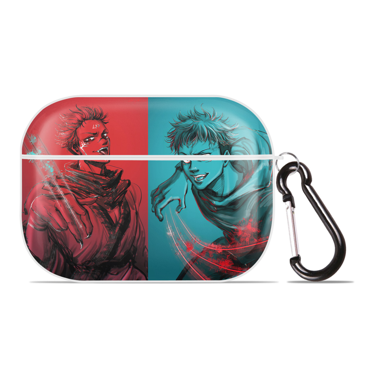 （画像用） 呪術廻戦 Jujutsu Kaisen 【AirPods Pro用】ハードシェル保護ケース 耐衝撃・防指紋・カラビナ付き商品仕様