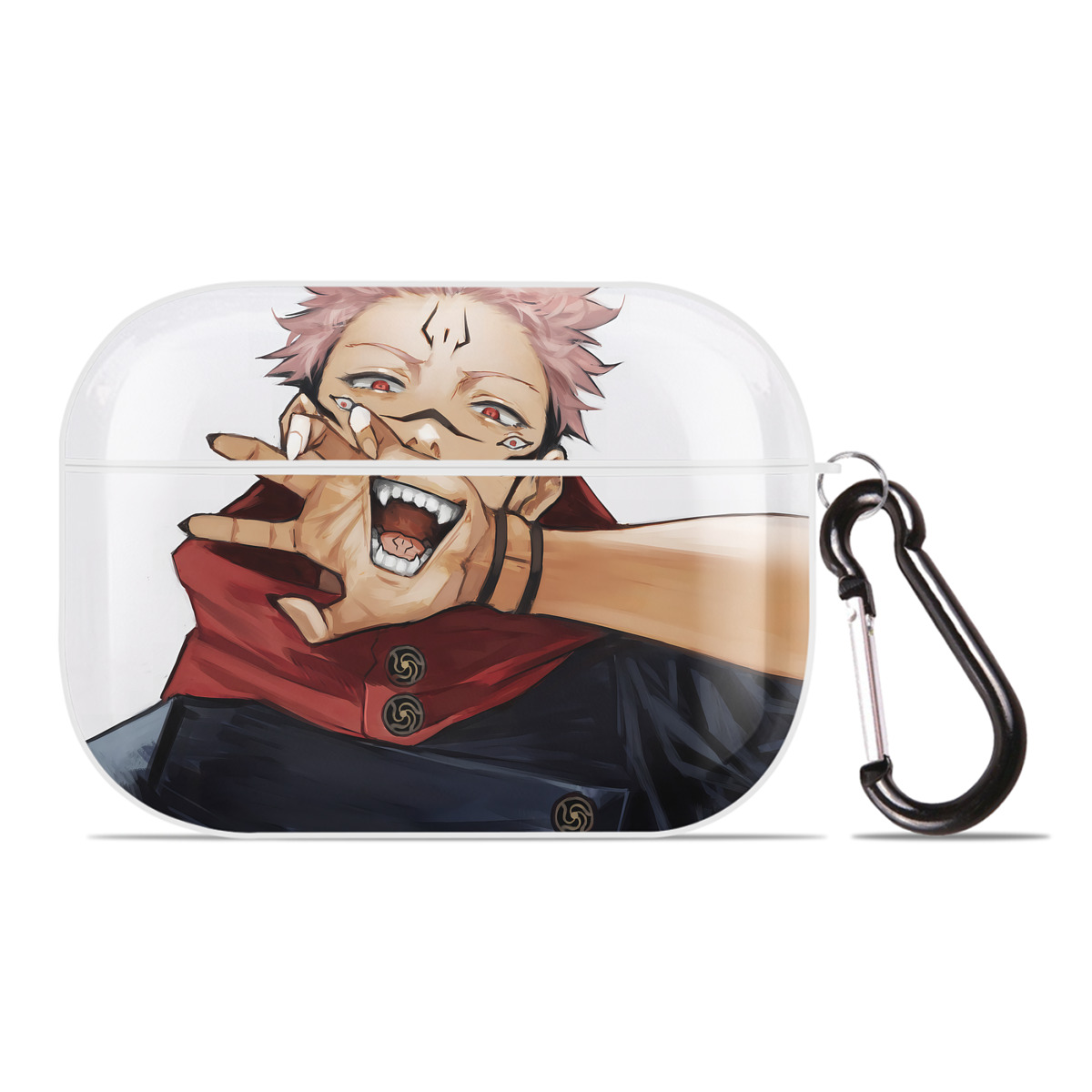 （画像用） 呪術廻戦 Jujutsu Kaisen 【AirPods Pro用】ハードシェル保護ケース 耐衝撃・防指紋・カラビナ付き商品仕様