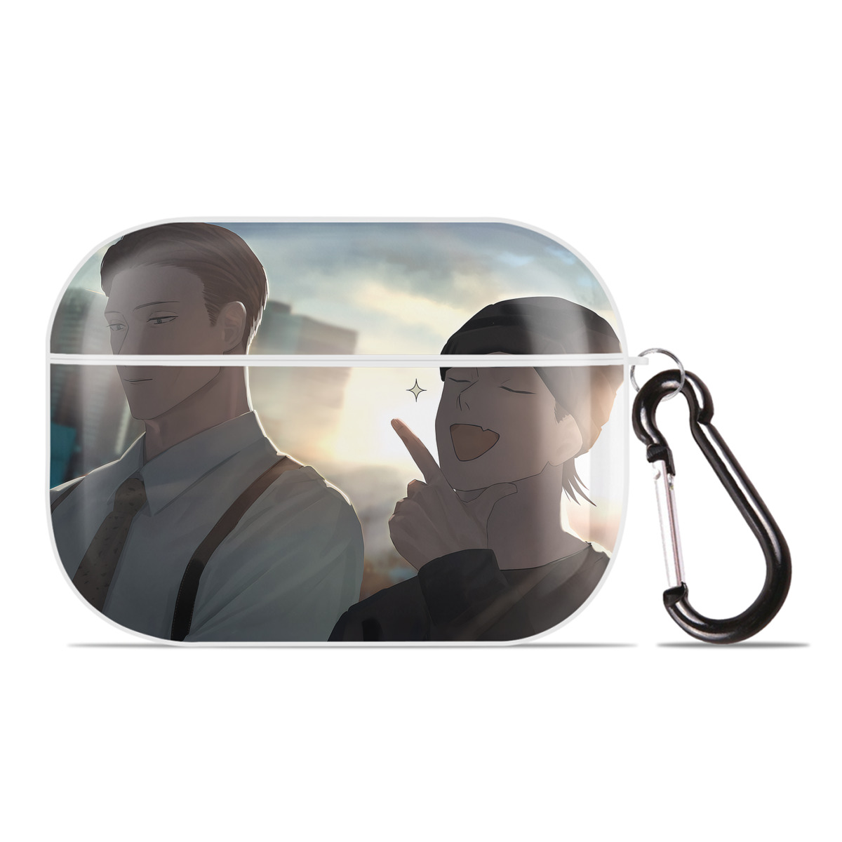 （画像用） 呪術廻戦 Jujutsu Kaisen 【AirPods Pro用】ハードシェル保護ケース 耐衝撃・防指紋・カラビナ付き商品仕様