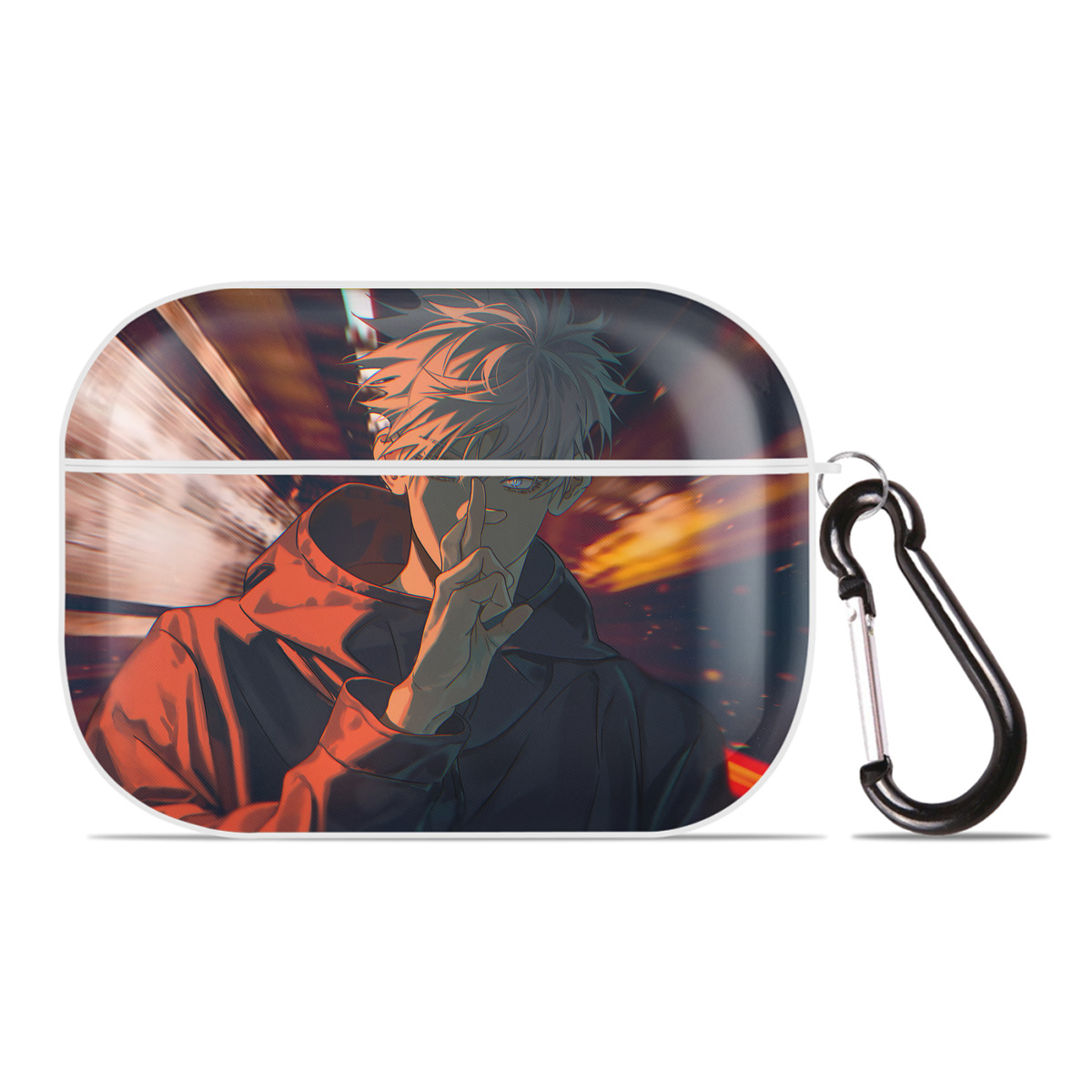 （画像用） 呪術廻戦 Jujutsu Kaisen 【AirPods Pro用】ハードシェル保護ケース 耐衝撃・防指紋・カラビナ付き商品仕様