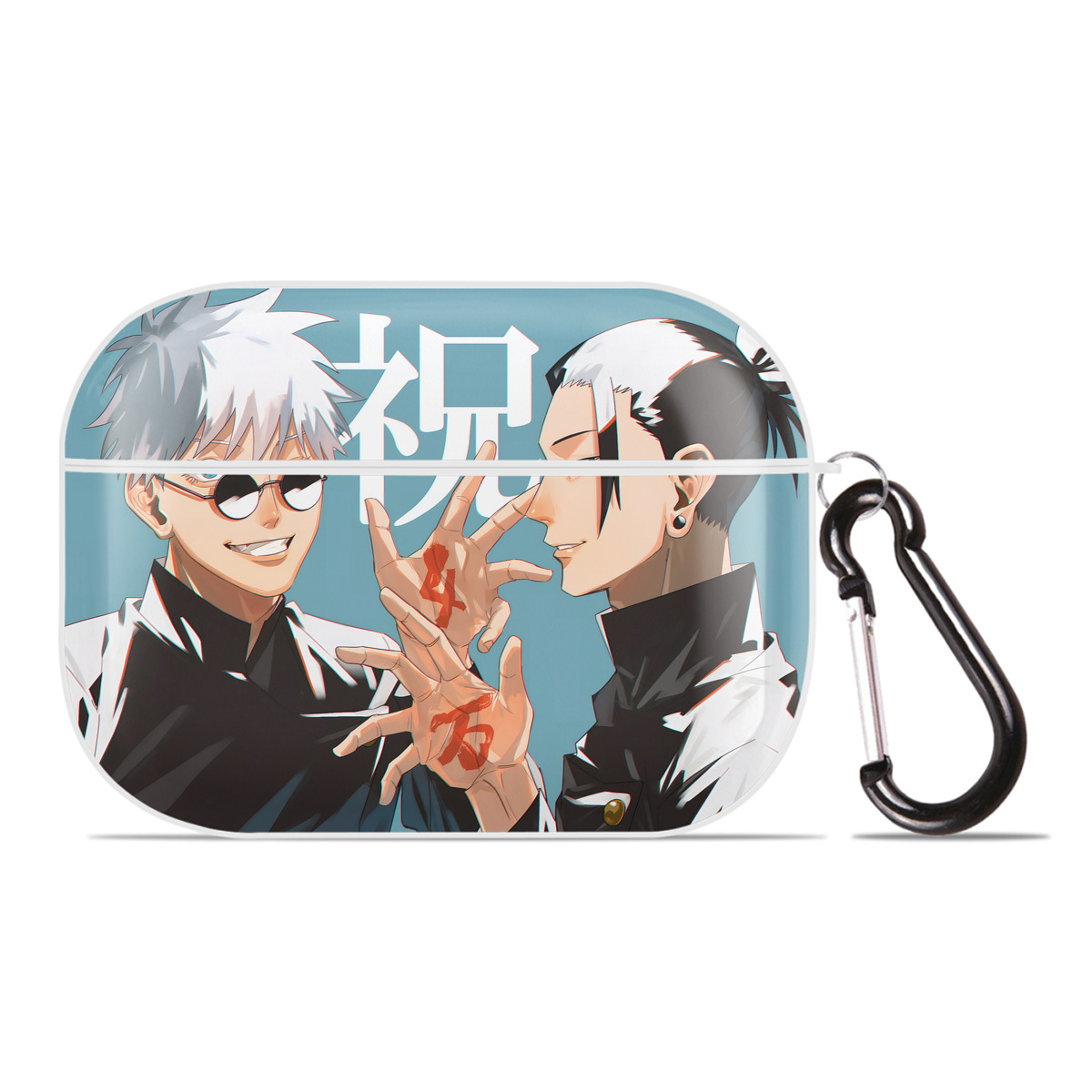 （画像用） 呪術廻戦 Jujutsu Kaisen 【AirPods Pro用】ハードシェル保護ケース 耐衝撃・防指紋・カラビナ付き商品仕様